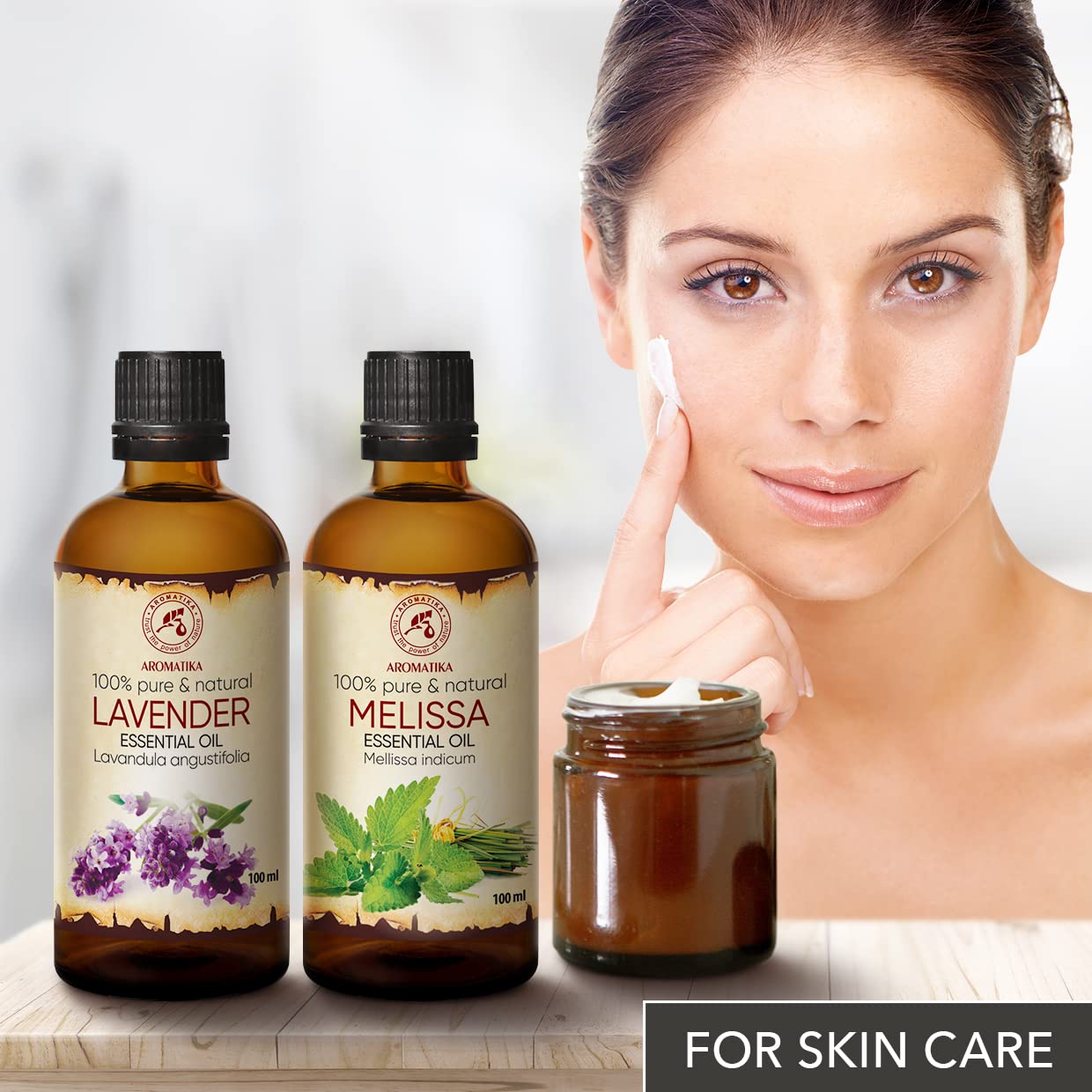 Lavendelöl & Melissenöl - Set 2x100ml – Ätherische Öle für Diffuser & Raumduft – Frisches Kräuteraroma für Zuhause