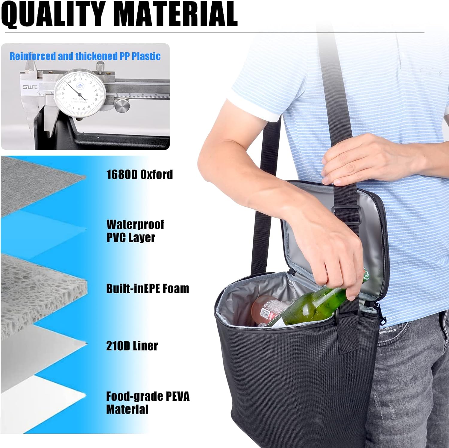 2 in 1 Removable Underseat Storage Bin with Insulated Cooler Bag | Compatible with Can-Am Defender & Defender Max (HD5/HD6/HD8/HD10) 2016-2025, Replaces OEM #715003446