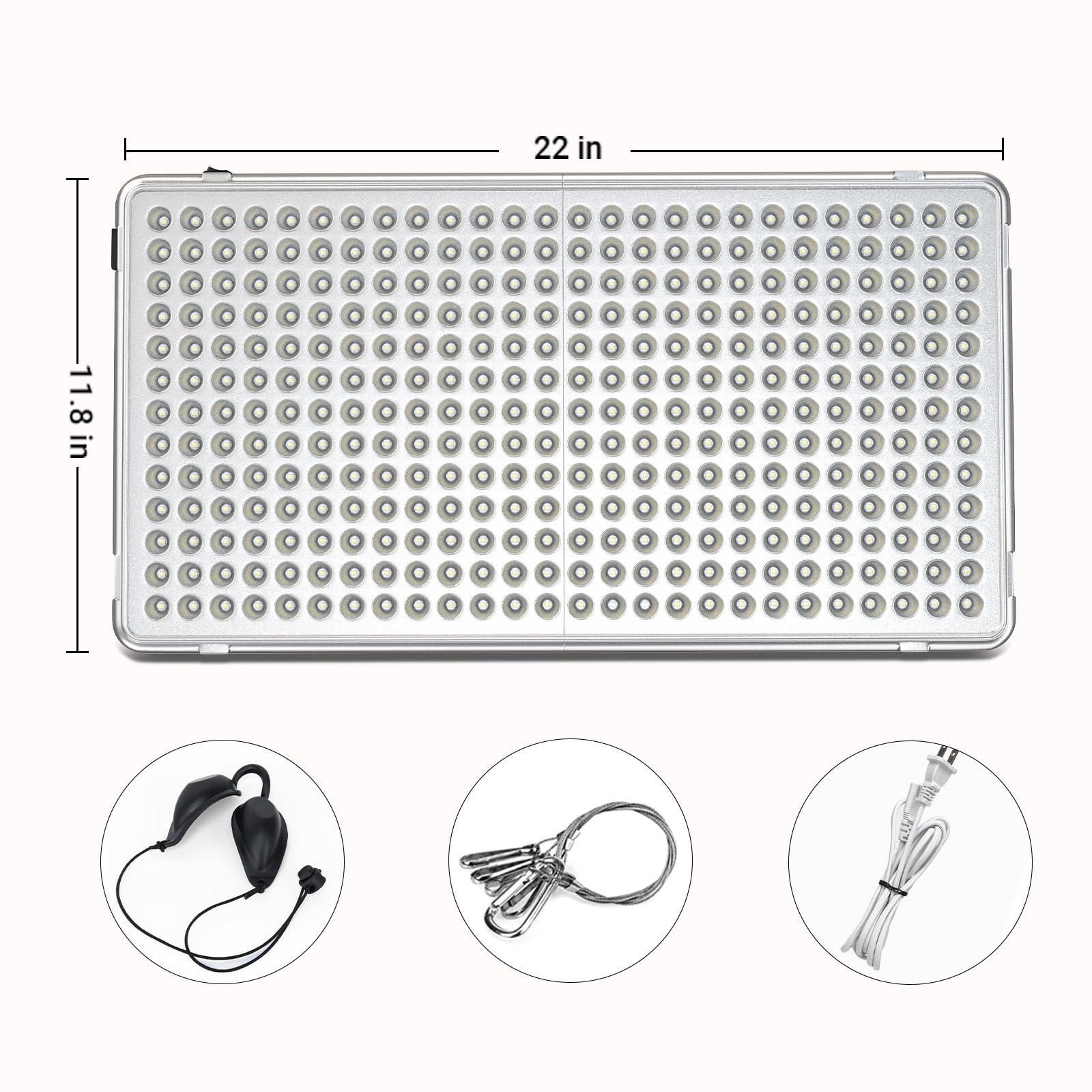 Terapia de luz roja 338 LED rojo profundo 660 nm dispositivo de terapia de luz roja para cuerpo y cara para aliviar el dolor, salud de la piel, antienvejecimiento