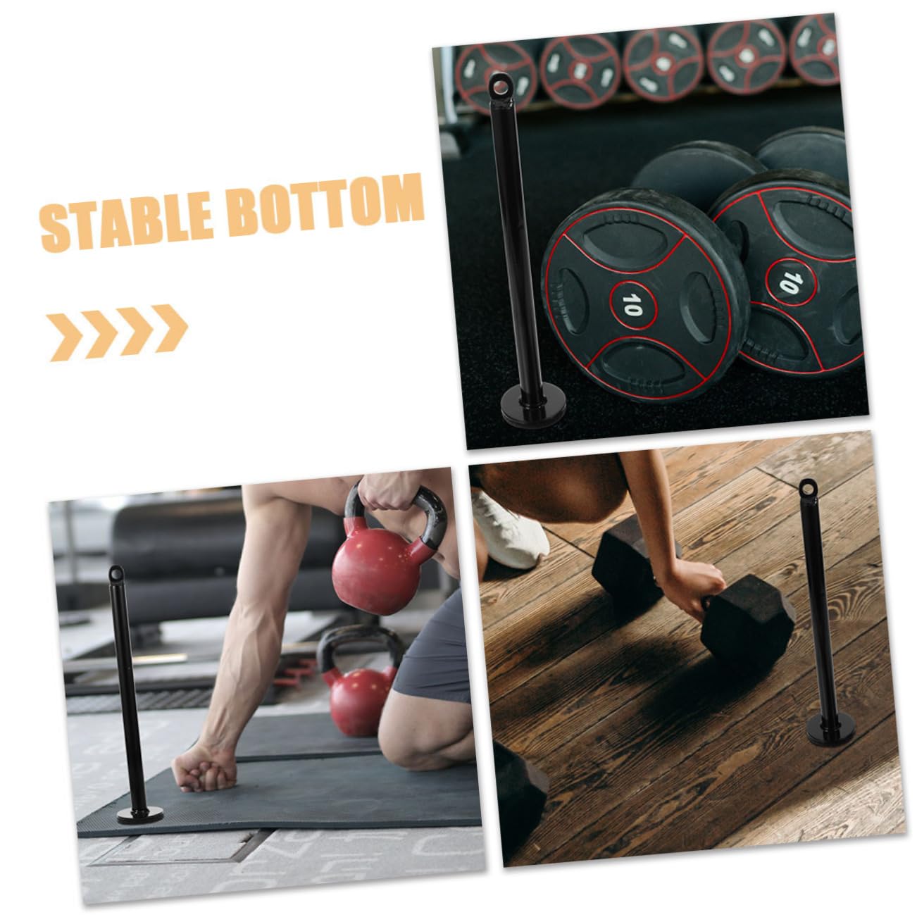 TOYANDONA 2pezzi Supporto per Pesi da Palestra Accessori per Attrezzature Fitness con Pin di Carico per Macchine Pulley Struttura Resistente per Allenamenti di e Riscaldamento