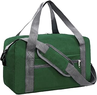 15 Inch Small Carry On Bags for Airplanes Spirit Airlines Personal Item Bag Underseat Foldable Travel Duffle Gym Bags for Women Men(20L,Green)