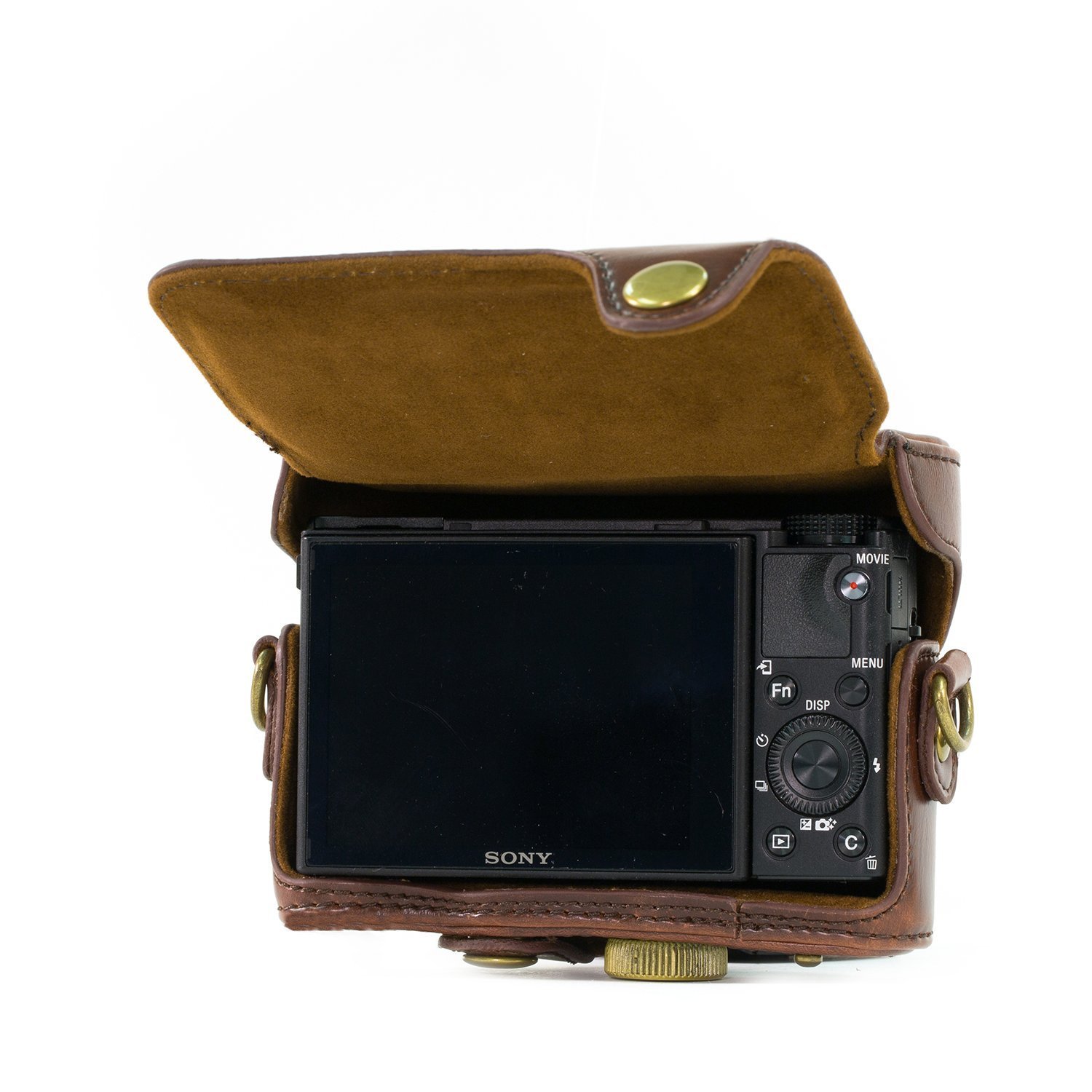 Borsa in pelle PU per fotocamera digitale, custodia per Sony RX100 RX100II RX100III RX100IV RX100VII RX100VIII M2 M3 M5 M6 M7 DSC-RX100 III RX100M3, con tracolla