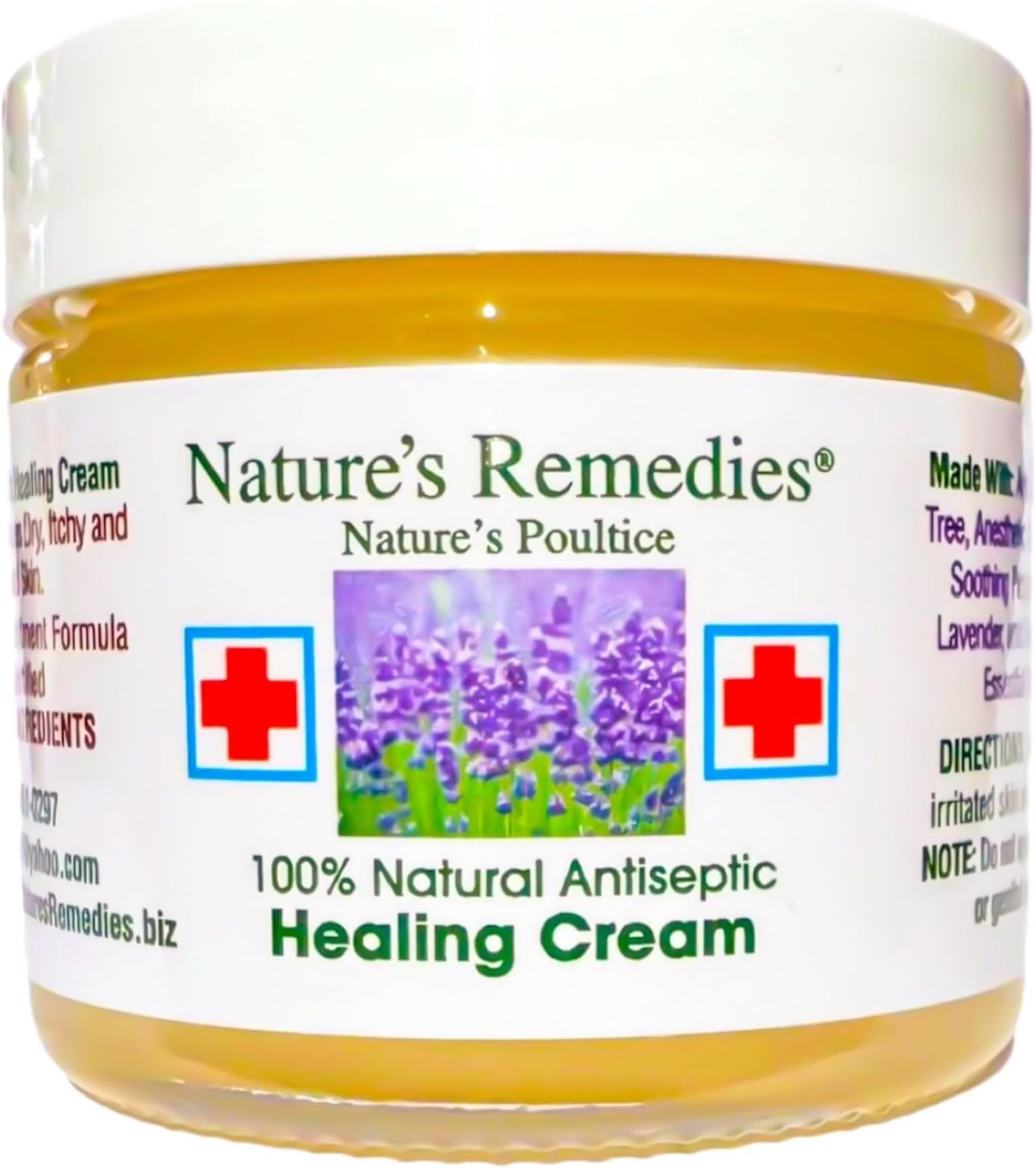 "100% Natural Antiseptic Healing Cream" Heals and Soothes Bed Sores, Pressure Sores, Painful Ulcers, Itching, Scrapes, Rashes, Cuts, Burns, Poison Ivy, Eczema, Psoriasis 4 Ounces