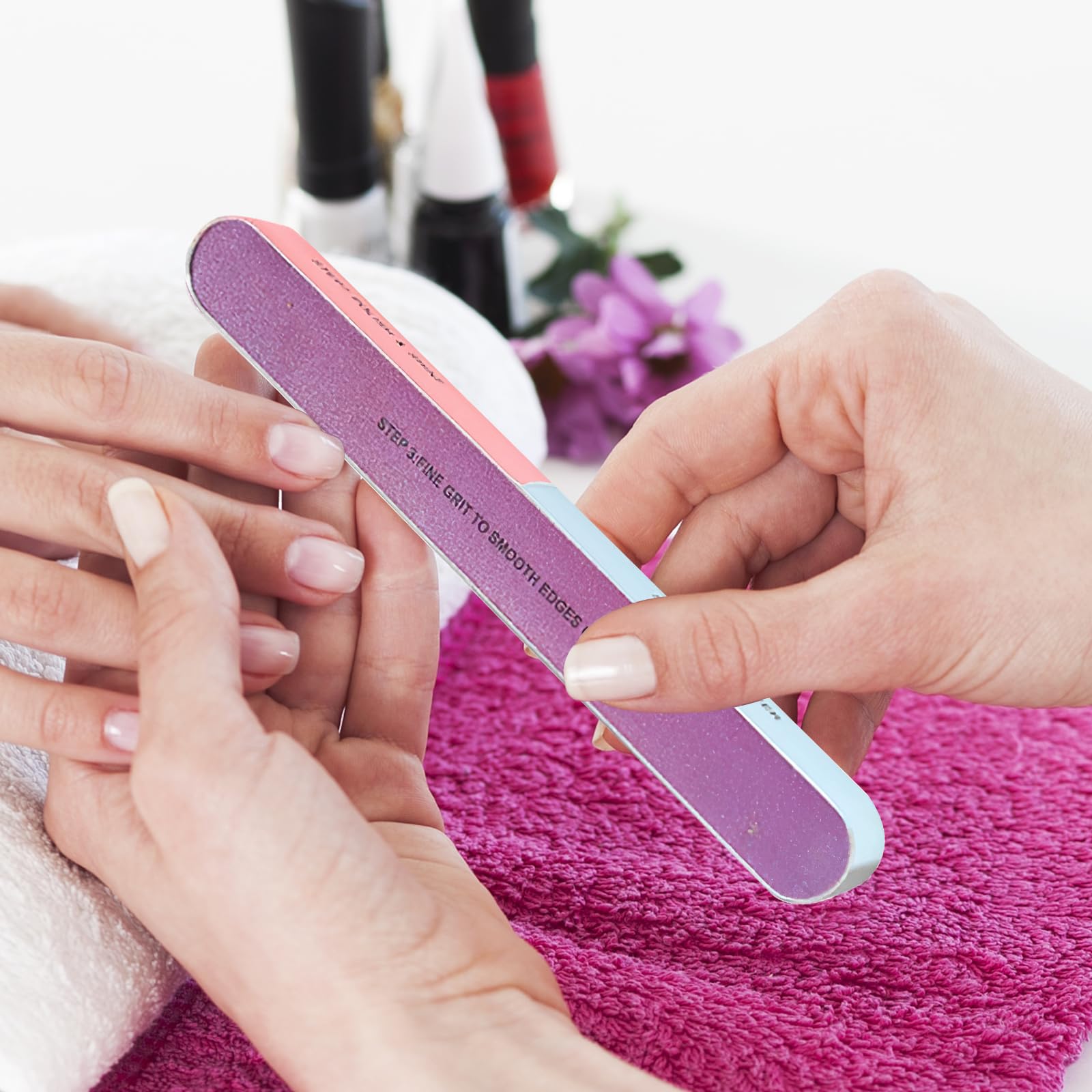 High Quality Multi-Sided Nail File Set with Polished Sponge Sand Bars Perfect for Nail Art and Polish