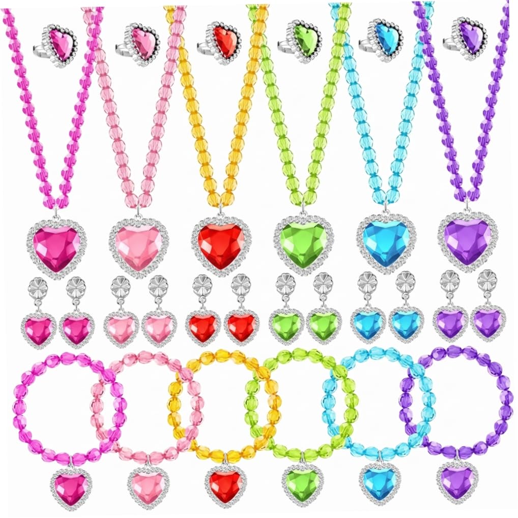 Joyería para niñas pequeñas y conjunto de princesa para juegos de disfraz de 3 a 6 años 8