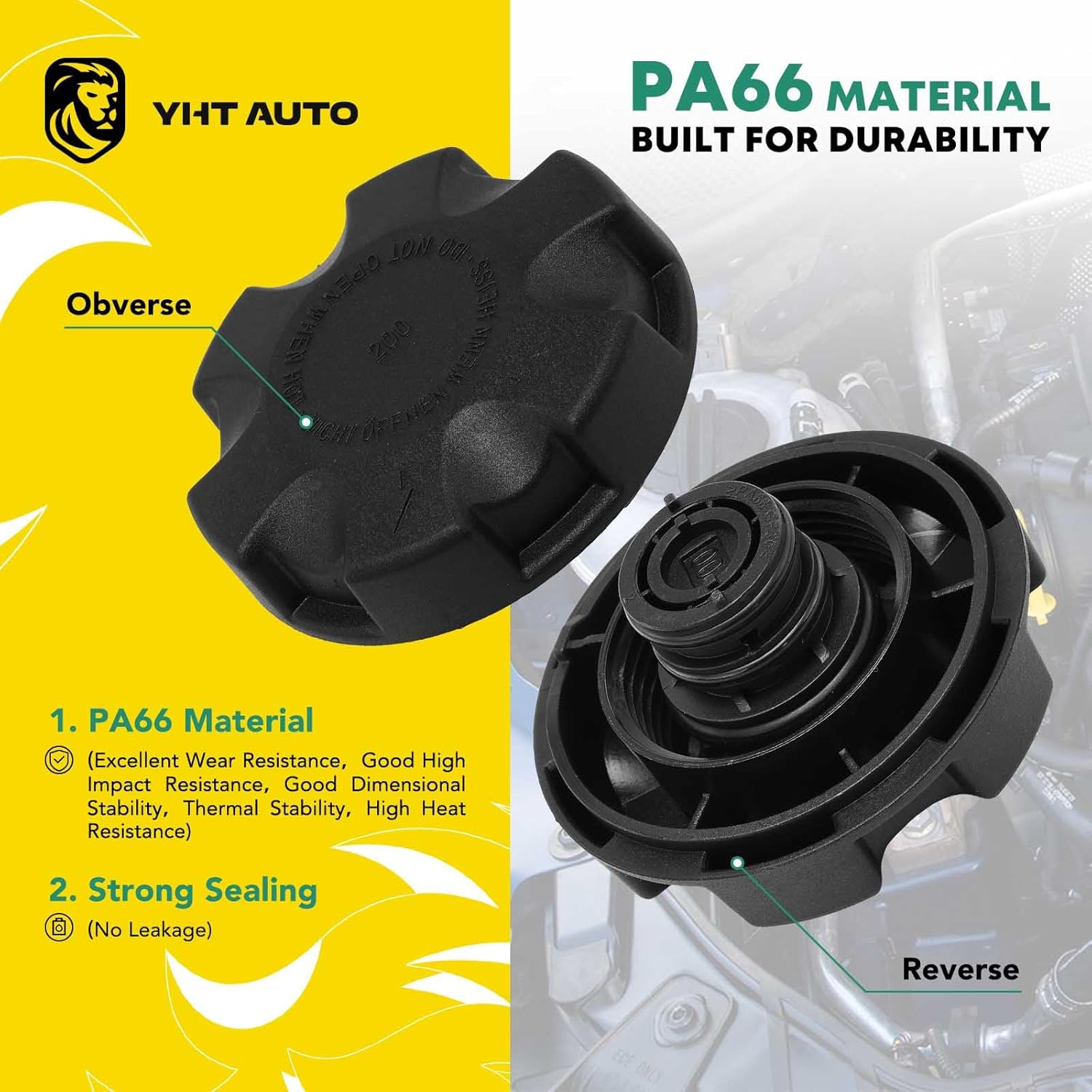 YHTAUTO Engine Coolant Recovery Overflow Reservoir Expansion Tank W/Pressurized Cap & Sensor For BMW E60 E61 525i 525xi 528i 528xi 530i 530xi 535i 535xi 545i 550i 645Ci 650i, Replace for# 17137542986