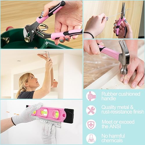 Miniatura 6 de Juego de herramientas para el hogar de 269 piezas, kit de herramientas de reparación general para el hogar con bolsa de almacenamiento, kit de