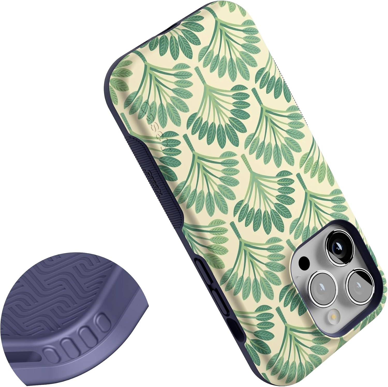 Casely iPhone 14 Pro Case | Palm Royale | Palm Beach | Bold Protective Design | Compatible with MagSafe