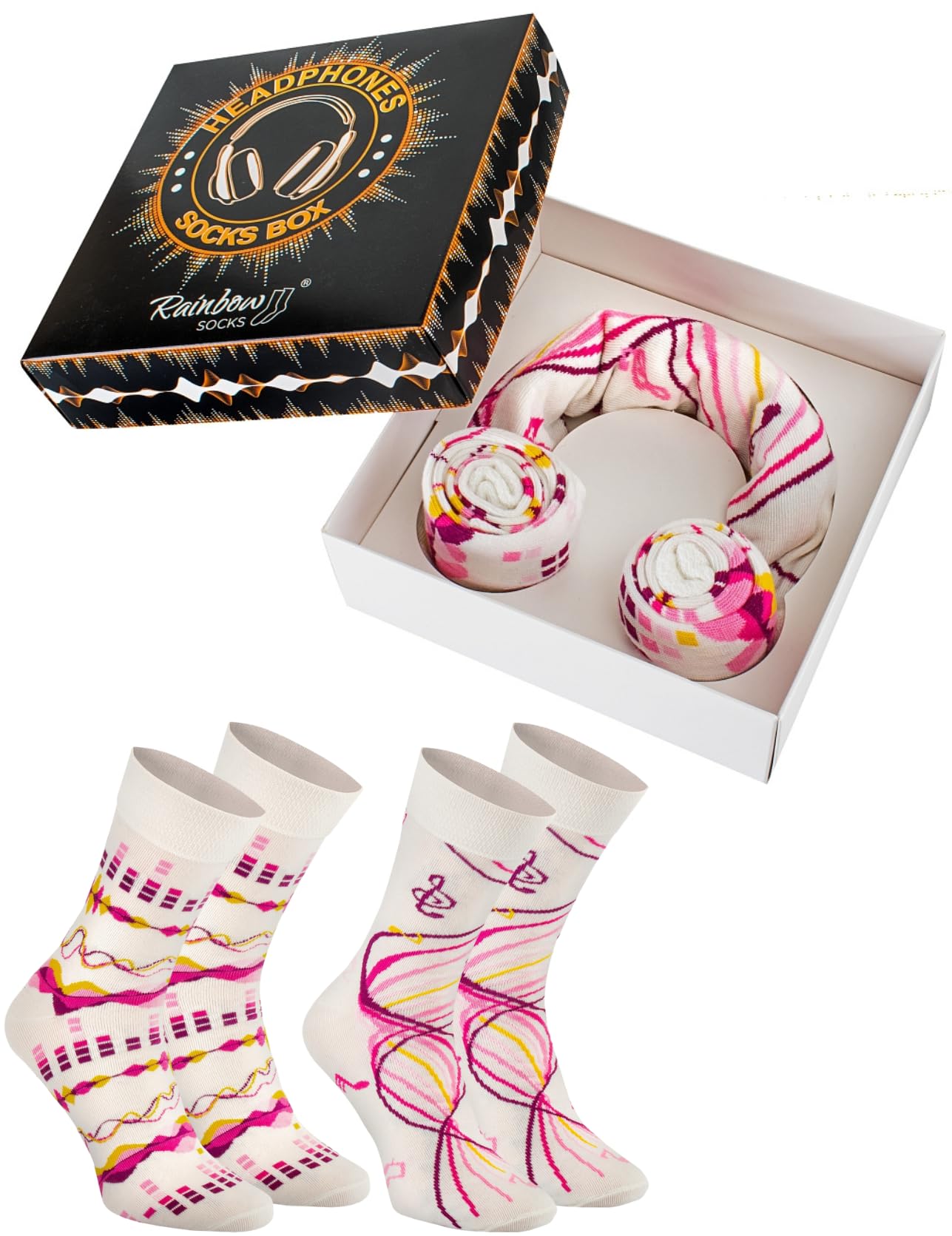 Couvre-pied Rainbow Socks - NEO4CIEML - Femme Homme Neon Chaussettes De Sport - 4 Paire