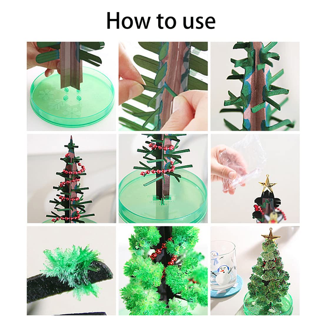 Albero di Natale in cresca magica Albero in cresca Carta fai