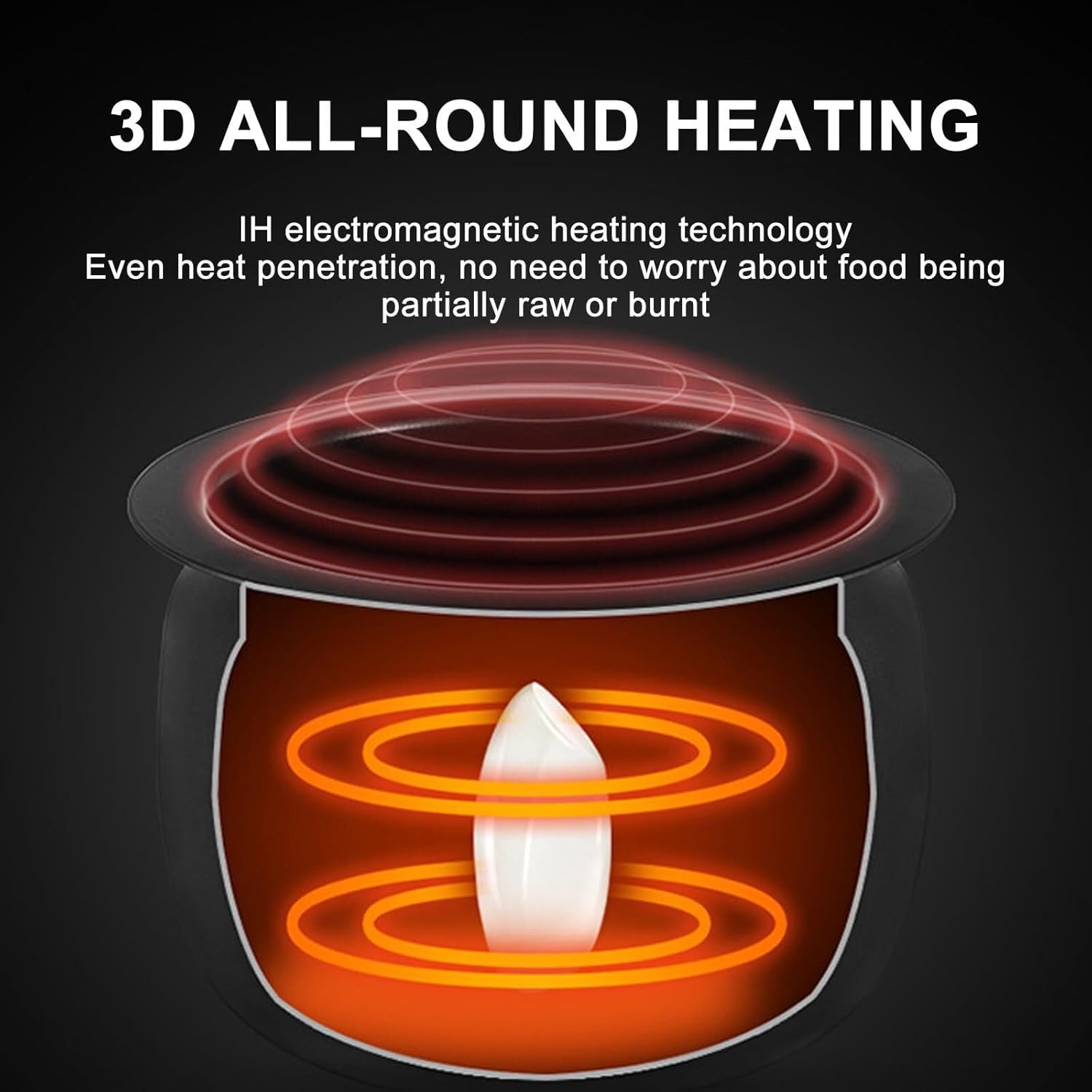 6L Commercial Automatic Stir Frying Pot, Stir Frying Machine with 360° Rotating and All-Round Heating, Electric Cooking Machine,2/2kw