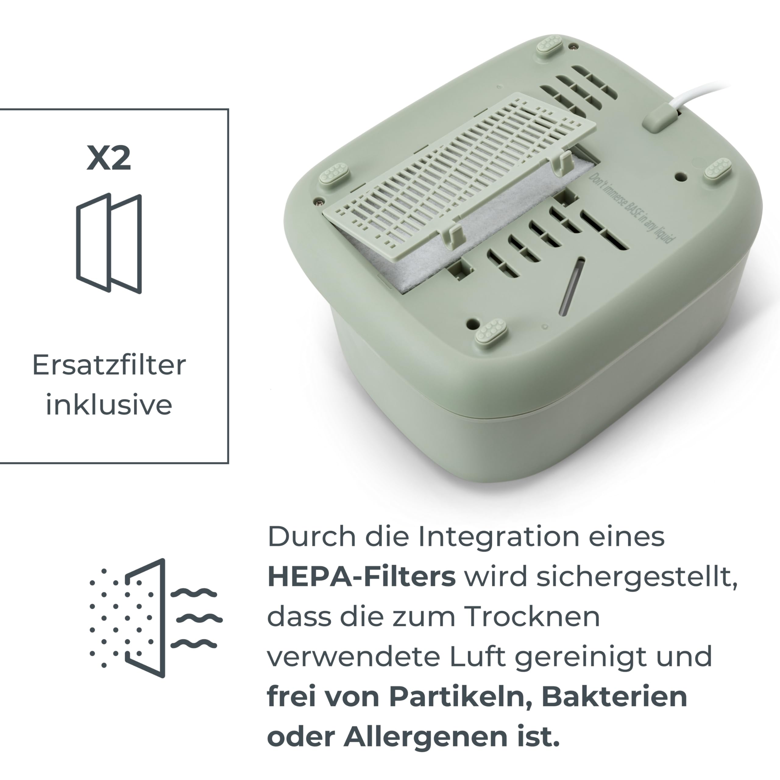 Nuvita 1088 SteriDry 2-in-1 Sterilisator und Trockner für Babyflaschen - 99,99% Dampfsterilisation, HEPA-Filter für gereinigtes Trocknen, 72 Stunden sterile Aufbewahrung, große Kapazität