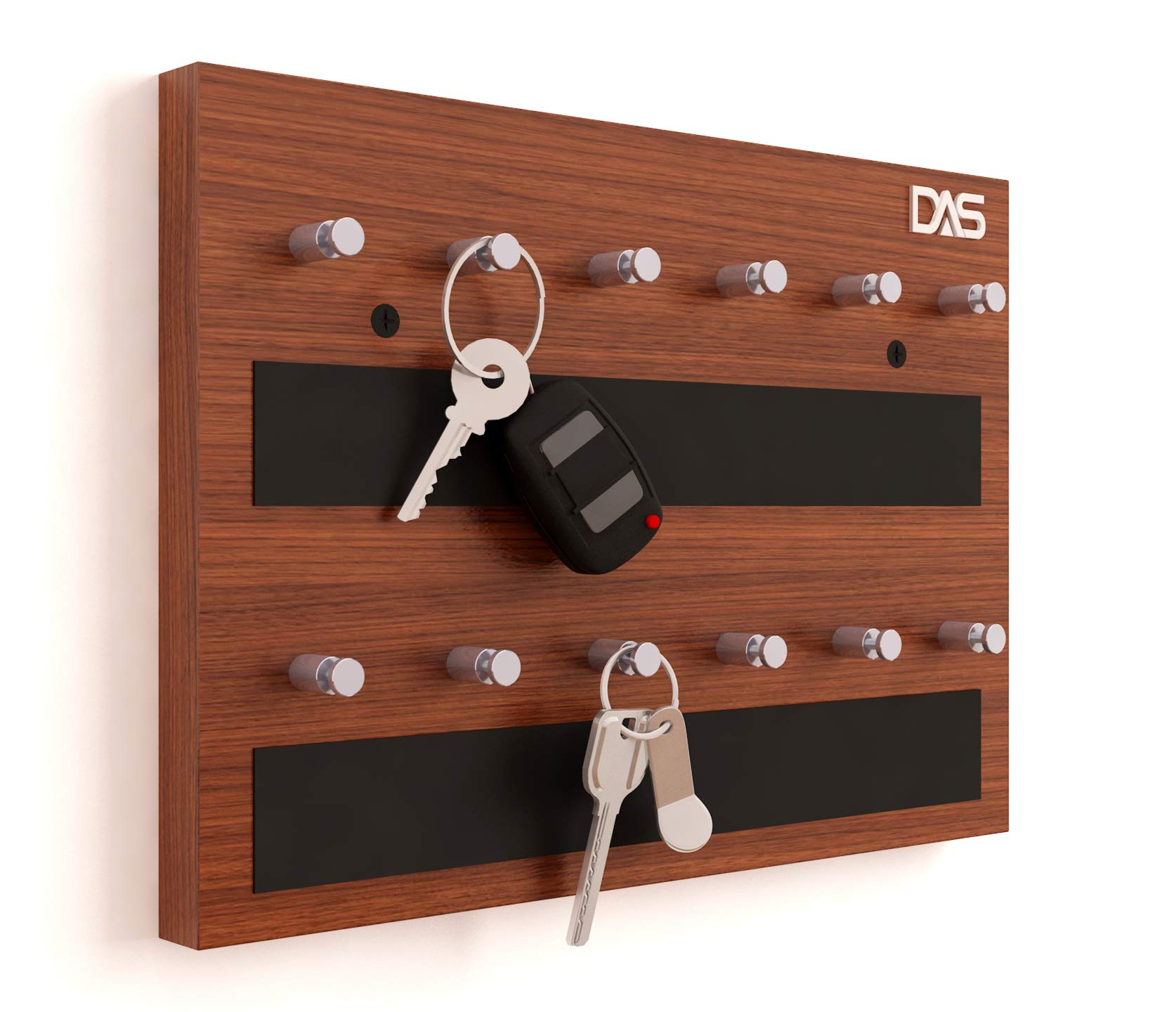 DAS Wall Mounted Home Décor Key Chain Holder/Organizer Key Hooks Classic Walnut (12 Knobs)- Dex (B08DY5YSXV) Amazon Price History, Amazon Price Tracker