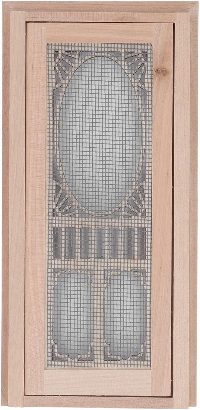 Doll House Screen Door, Lightweight 1:12 Service Life Exquisite Details Birch Dollhouse Furniture for Home