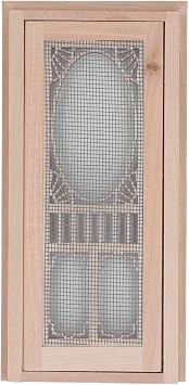 Doll House Screen Door, Lightweight 1:12 Service Life Exquisite Details Birch Dollhouse Furniture for Home