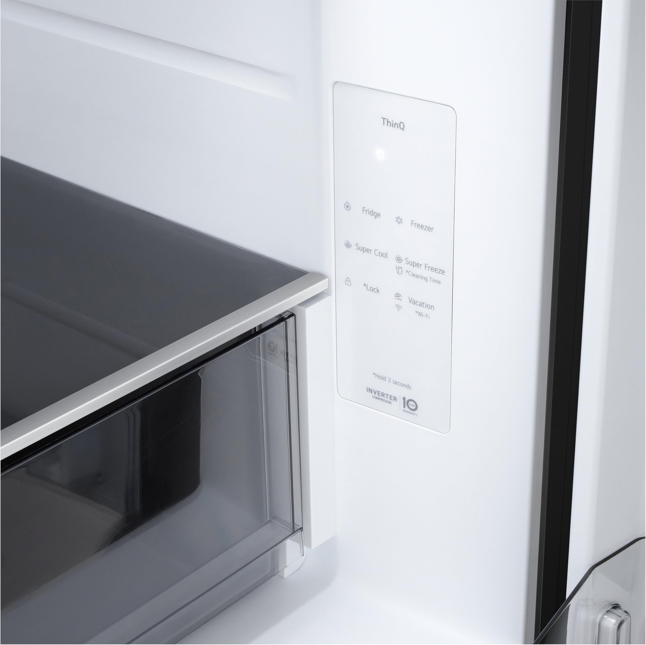 LG GMBS30SDEP SLIM Fit&Max Multi-Door Kühlschrank mit Gefrierfach (580 L, Energieklasse D) vollintegrierbar oder freistehend, DoorCooling+, LinearCooling, Schwarz