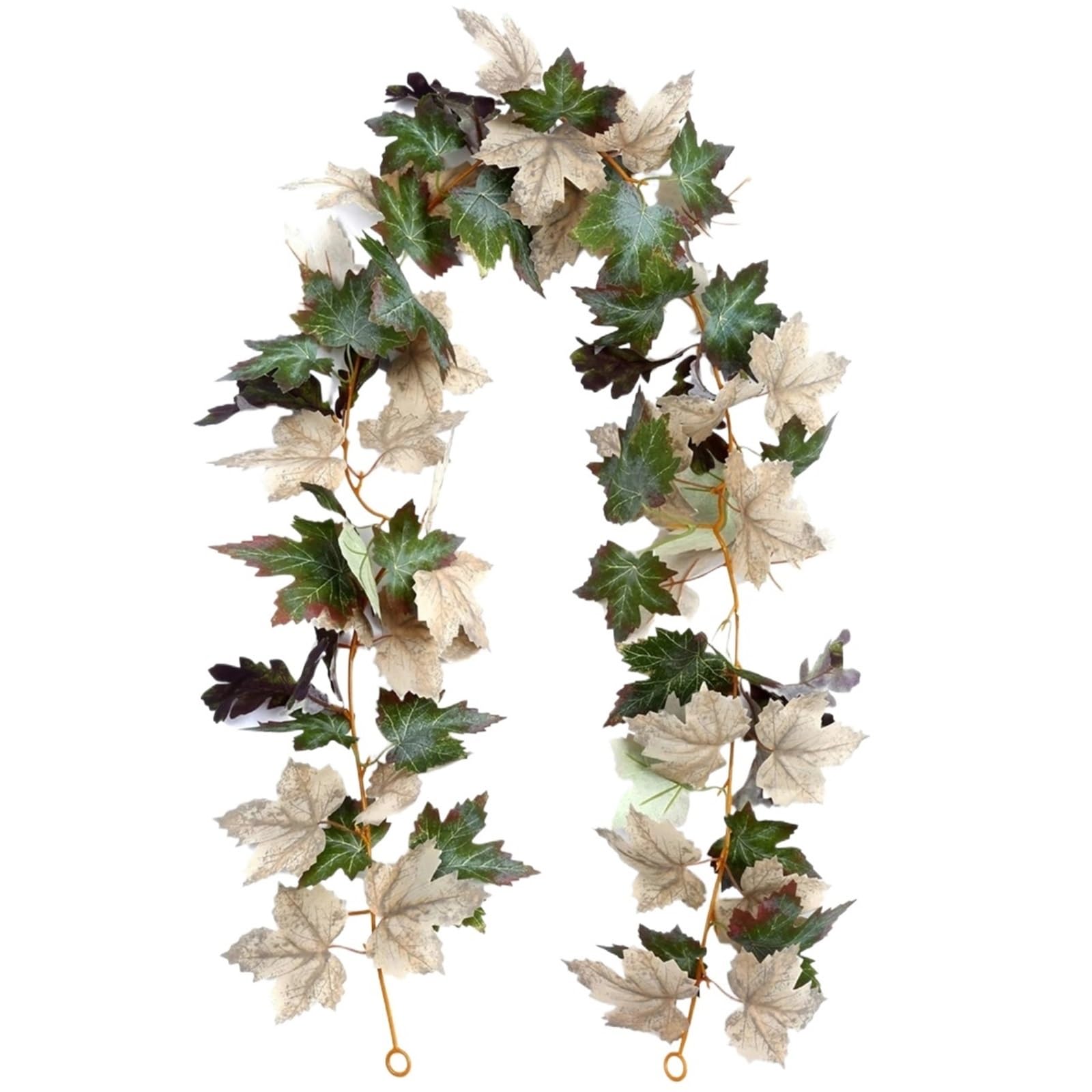 Künstliche Greenery Girlande künstliche Blumen, 3 stücke Künstliche Maple Leaf Vine Garland Gefälschte Pflanzen Herbst Decor Hängen Reben for Dekoration(Color G)
