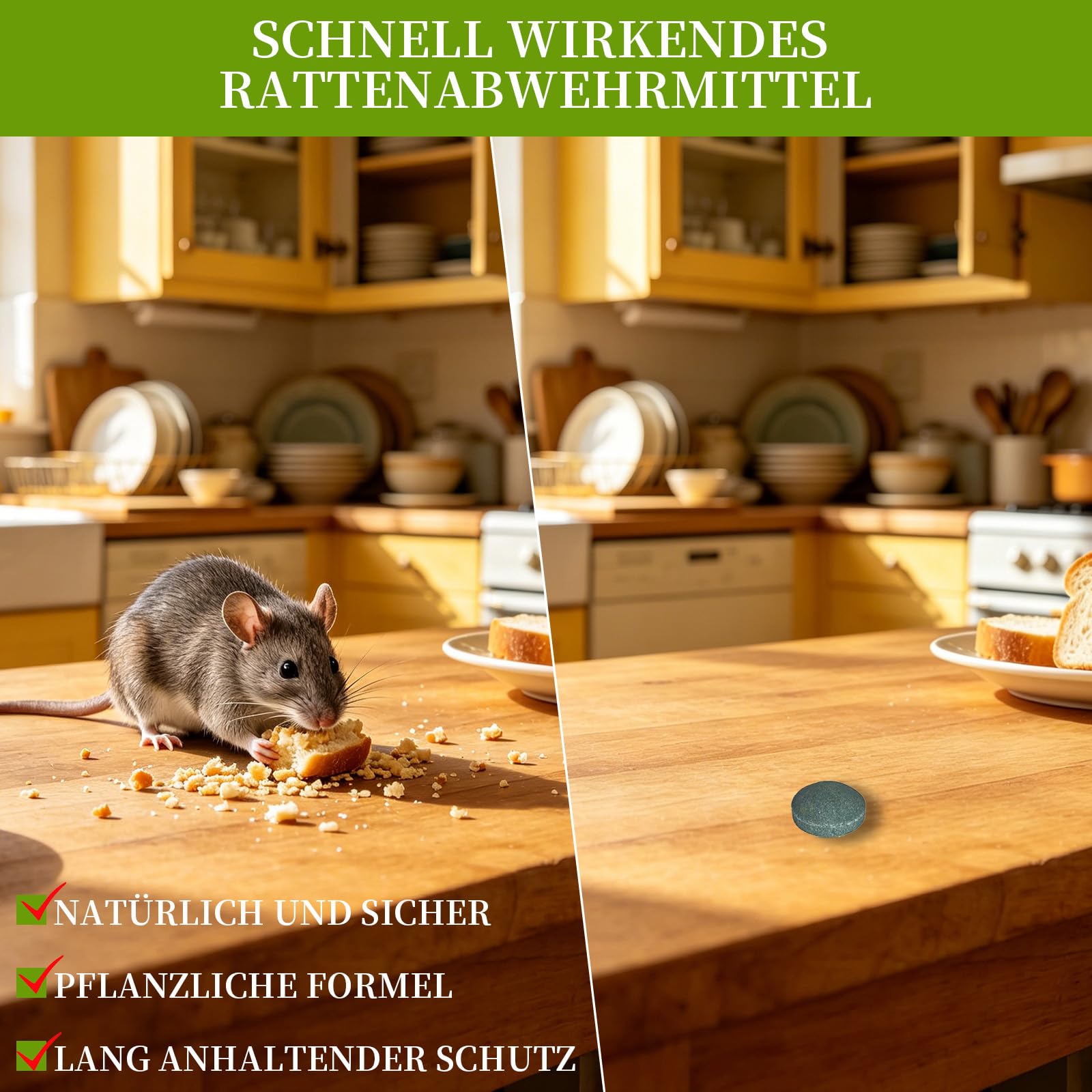 Rattengift Extra Stark für Mäuse,Würmer, Ameisen, Kakerlaken,Spinnen,12 Stück Mäusegift Extra Stark Giftköder Ratten Mäuse Portionsköder für Innen,Außen,Garten,Küche,Schrank,Garage (2Box-24Stück)