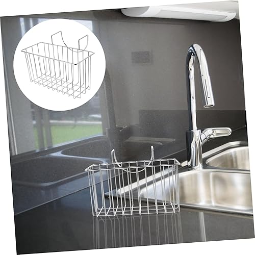 Miniatura 5 de Estante para fregadero de cocina, soporte de almacenamiento de acero inoxidable, diseño fácil de limpiar