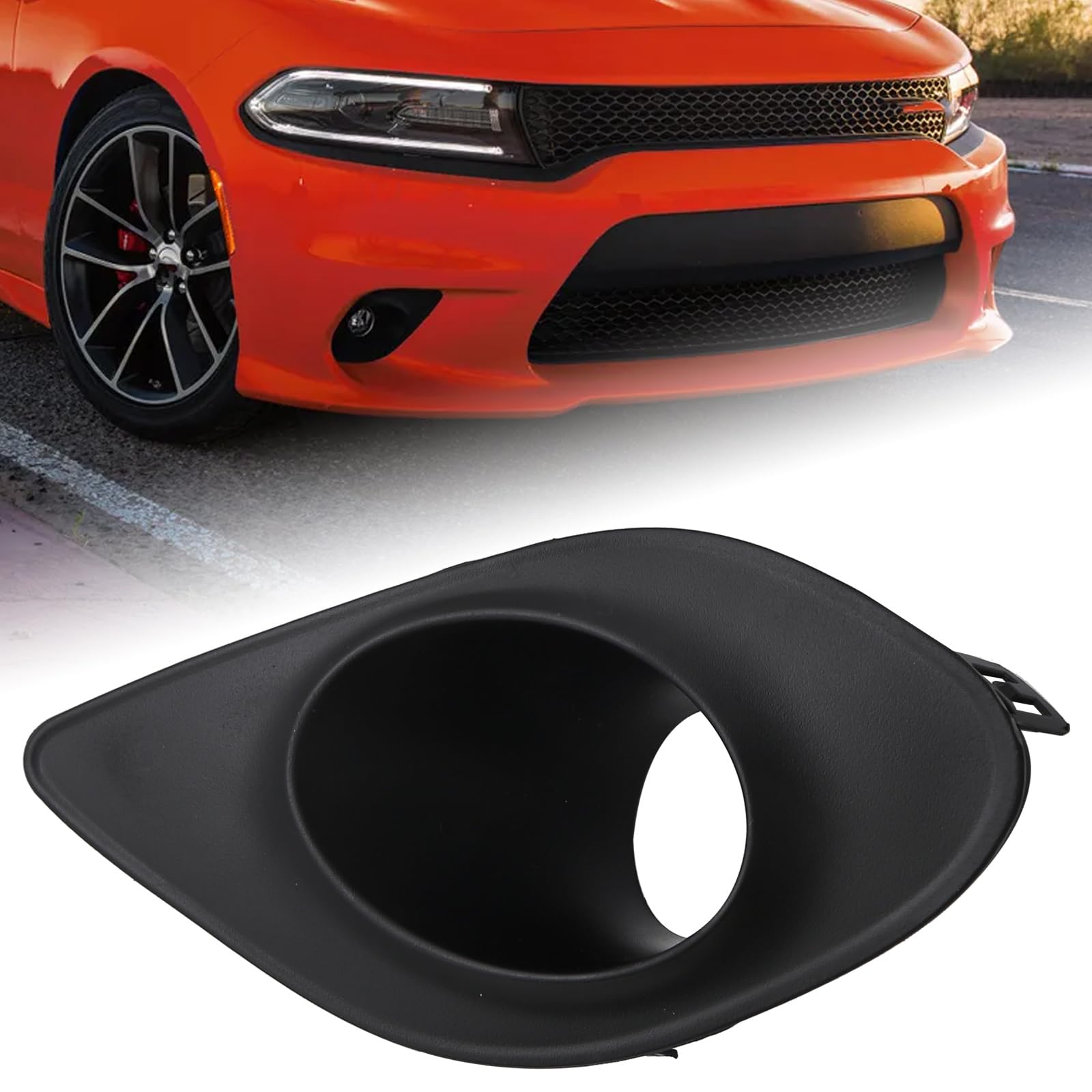 Amazon.com: Vkinman Drive Side Fog Light Cover Textured Finish with Hood  Scoop Replacement for Dodge Charger 2015 2016 2017 2018 2019 2020 Replace  CH1038171 68280429AA : Automotive