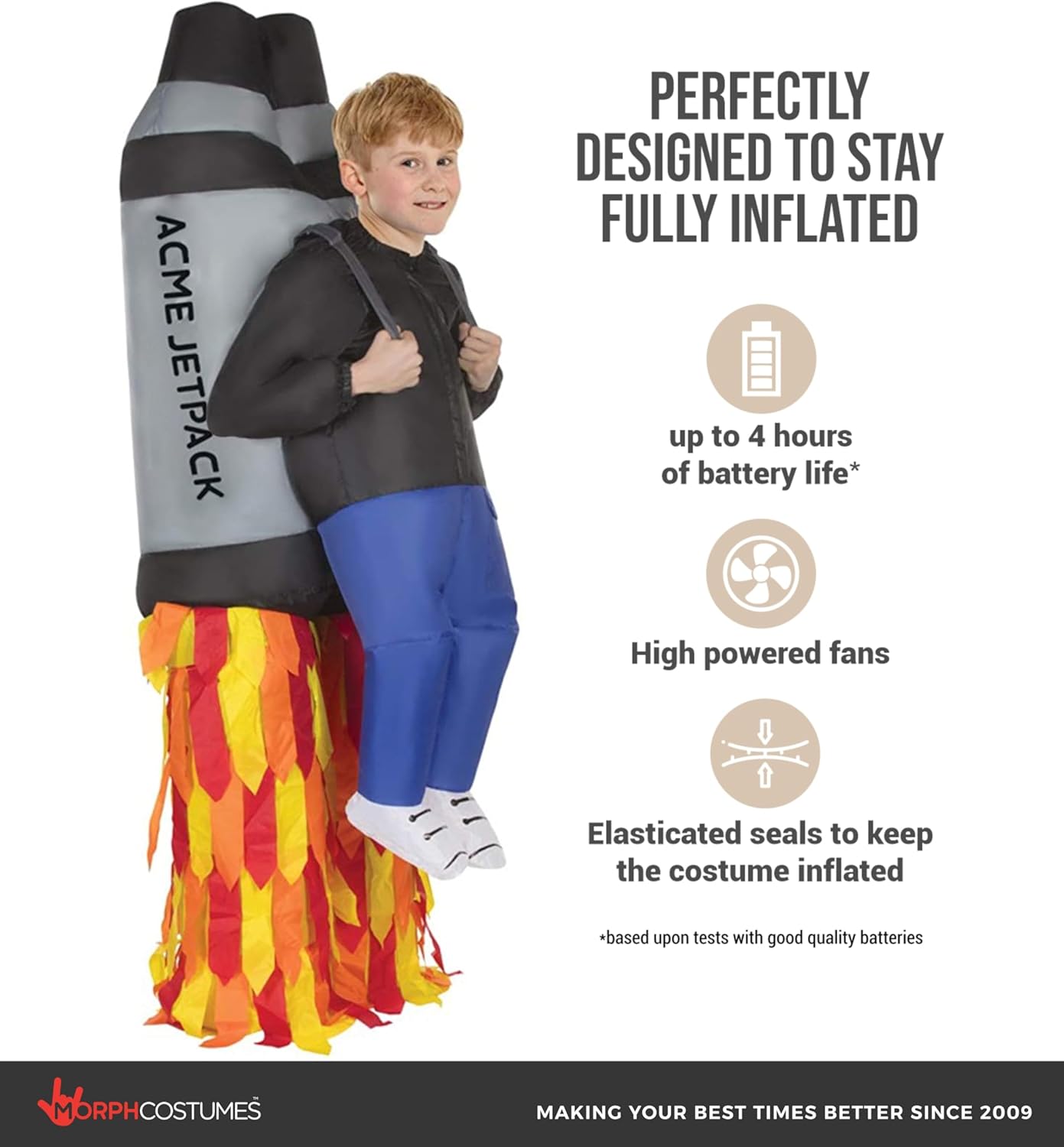 Morph Jet Pack Inflatable Costume Kids, Blow Up Costumes for Kids, Boys Inflatable Costume - Image 2