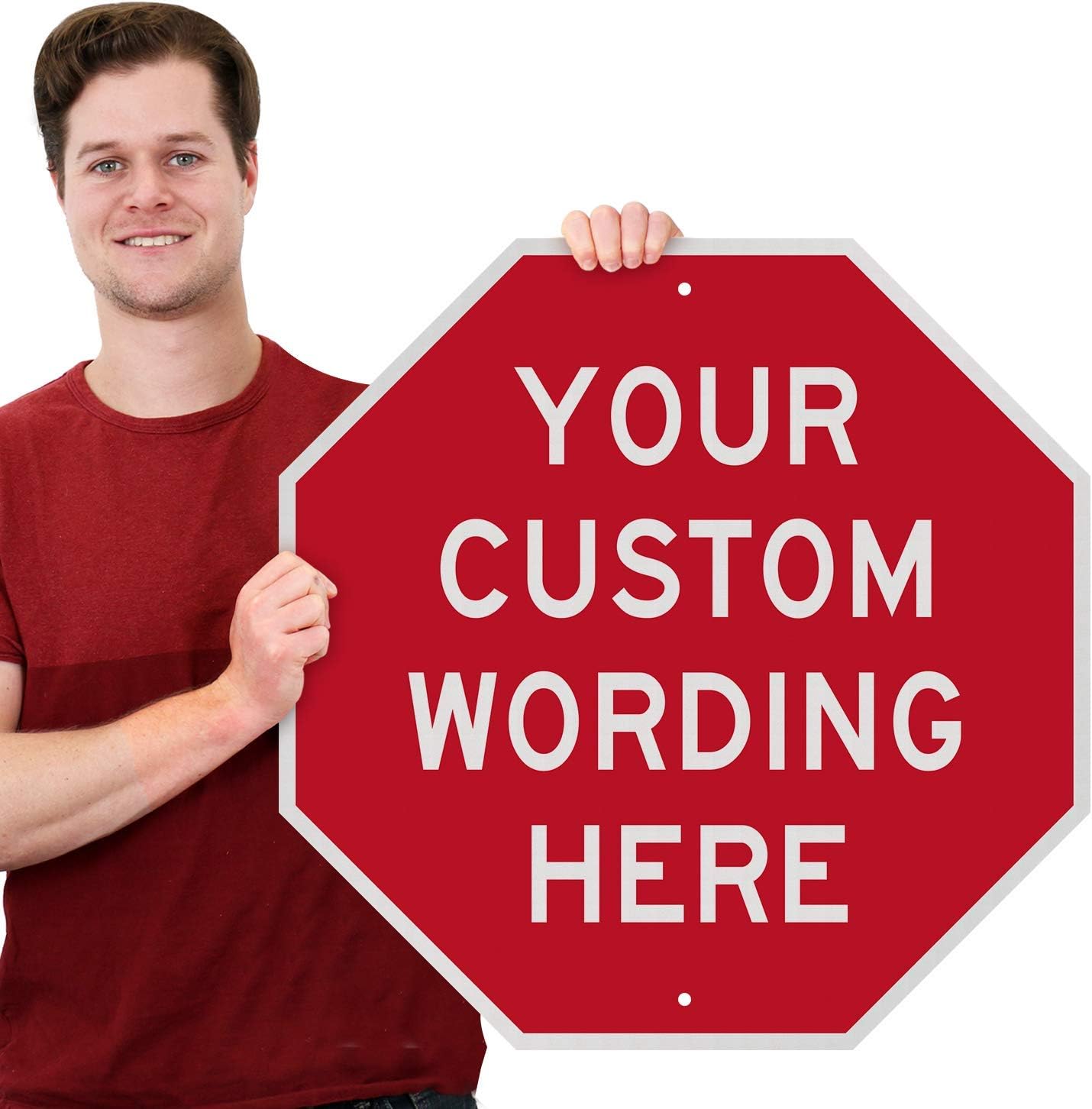 SmartSign Customizable Octagon Shaped Sign | 24 x 24 3M Engineer Grade Reflective Aluminum