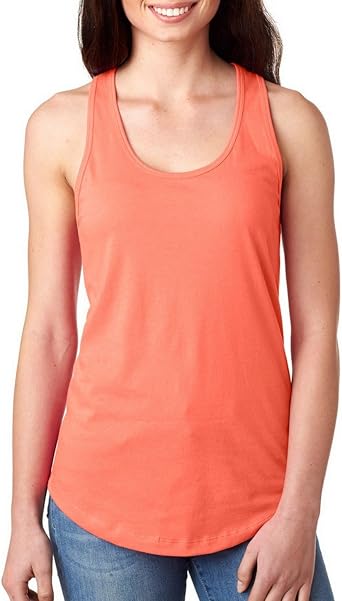 Next Level Apparel Womens Lightweight Racerback Tank, Light Orange, X-Small