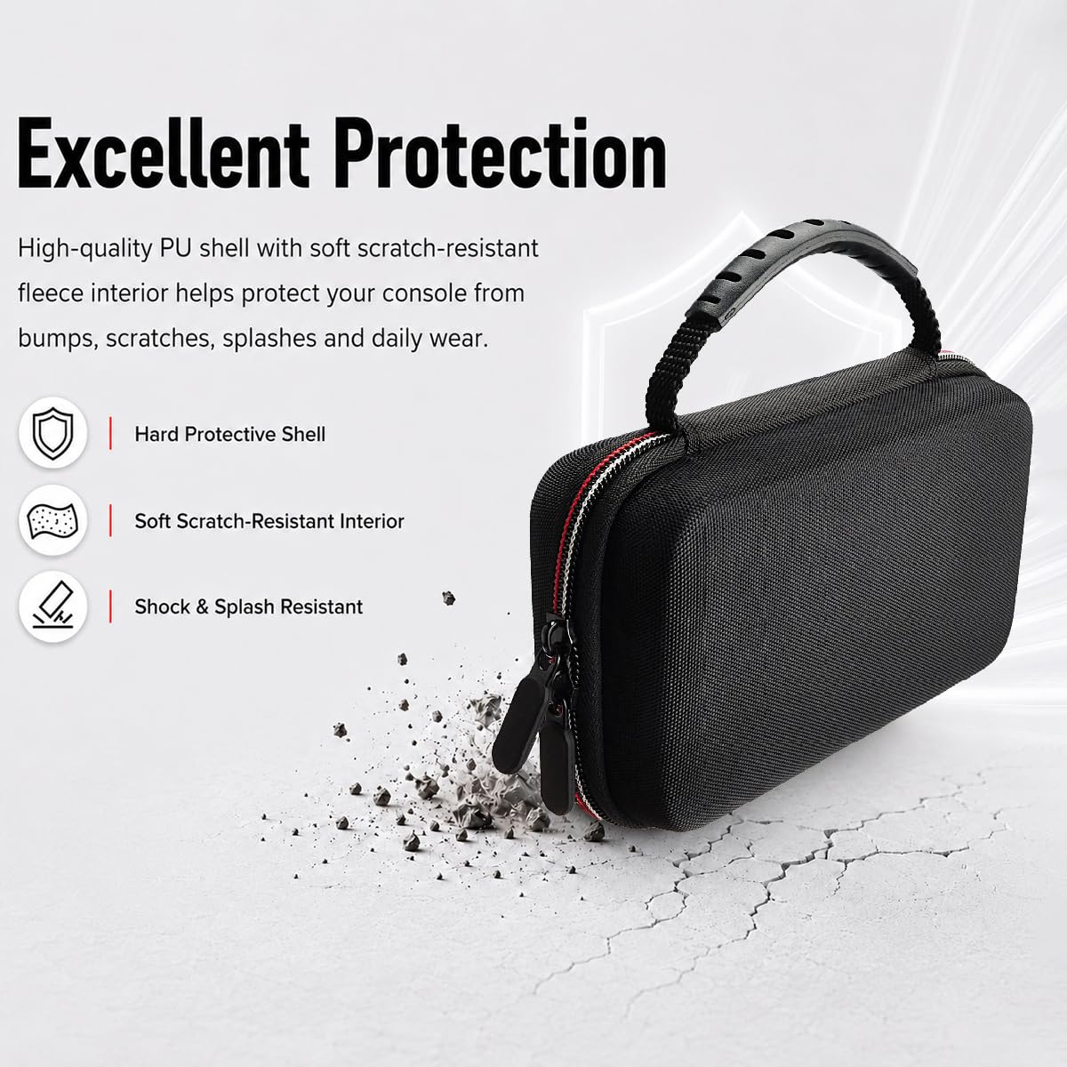 WUKEMOK Carrying Case for 3DSXL – Protective Carrying Bag with 16 Game Card Slots, Hard Protective Shell Travel Case for 3DSXL NEW 3DSXL/LL image 2