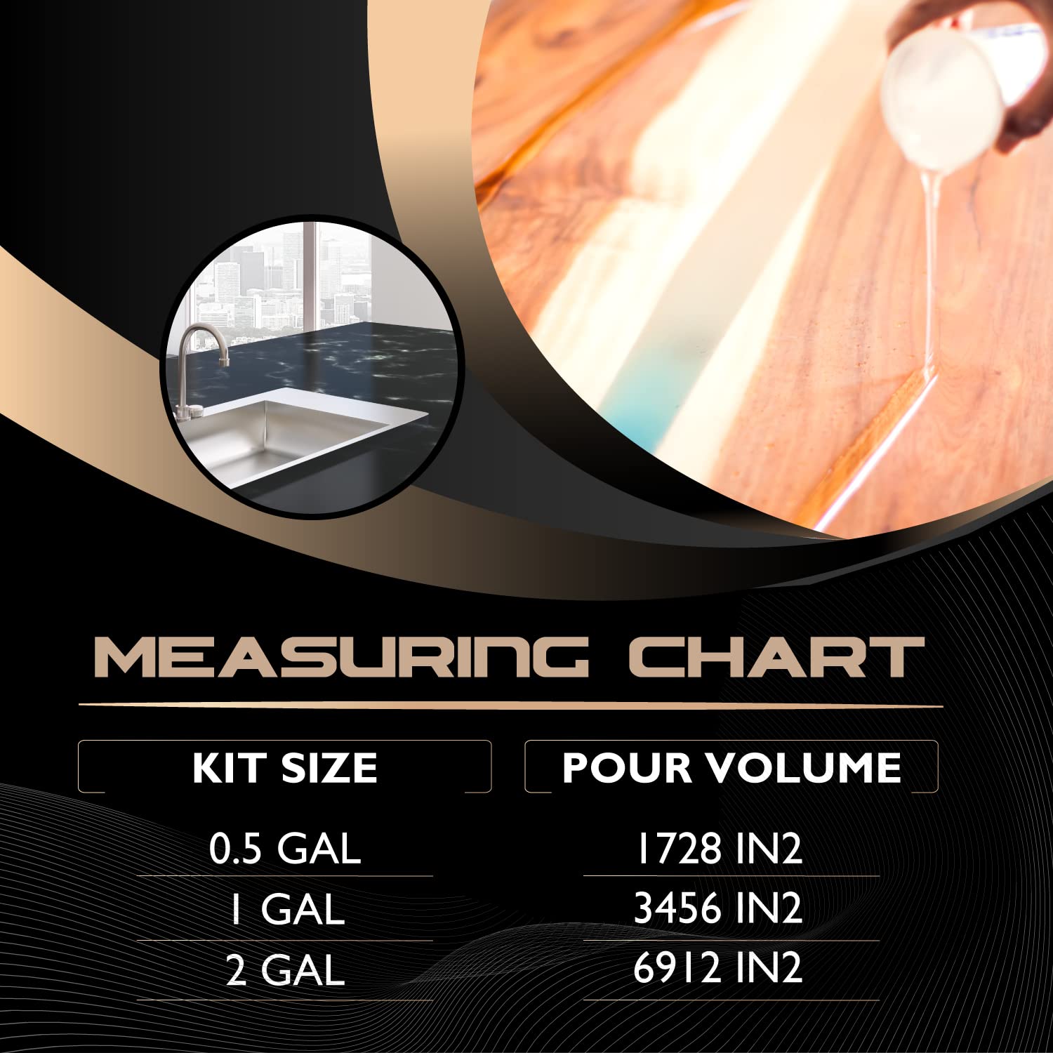 Buy Epoxy Resin for Countertop 1 Gallon Kit UV Resistant Crystal