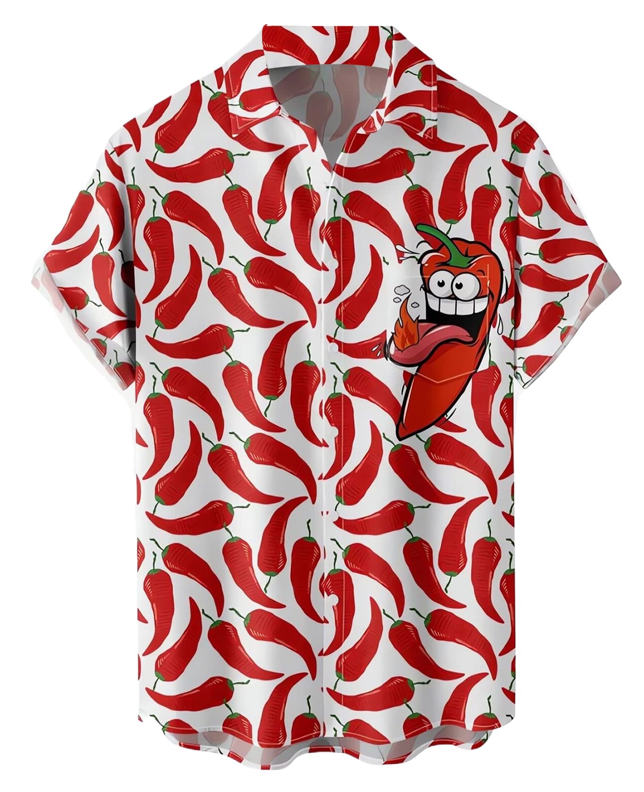 Men's Short Sleeve Button Down Bowling Shirts Hawaiian Casual Printed Summer Regular Fit Beach Aloha Shirt