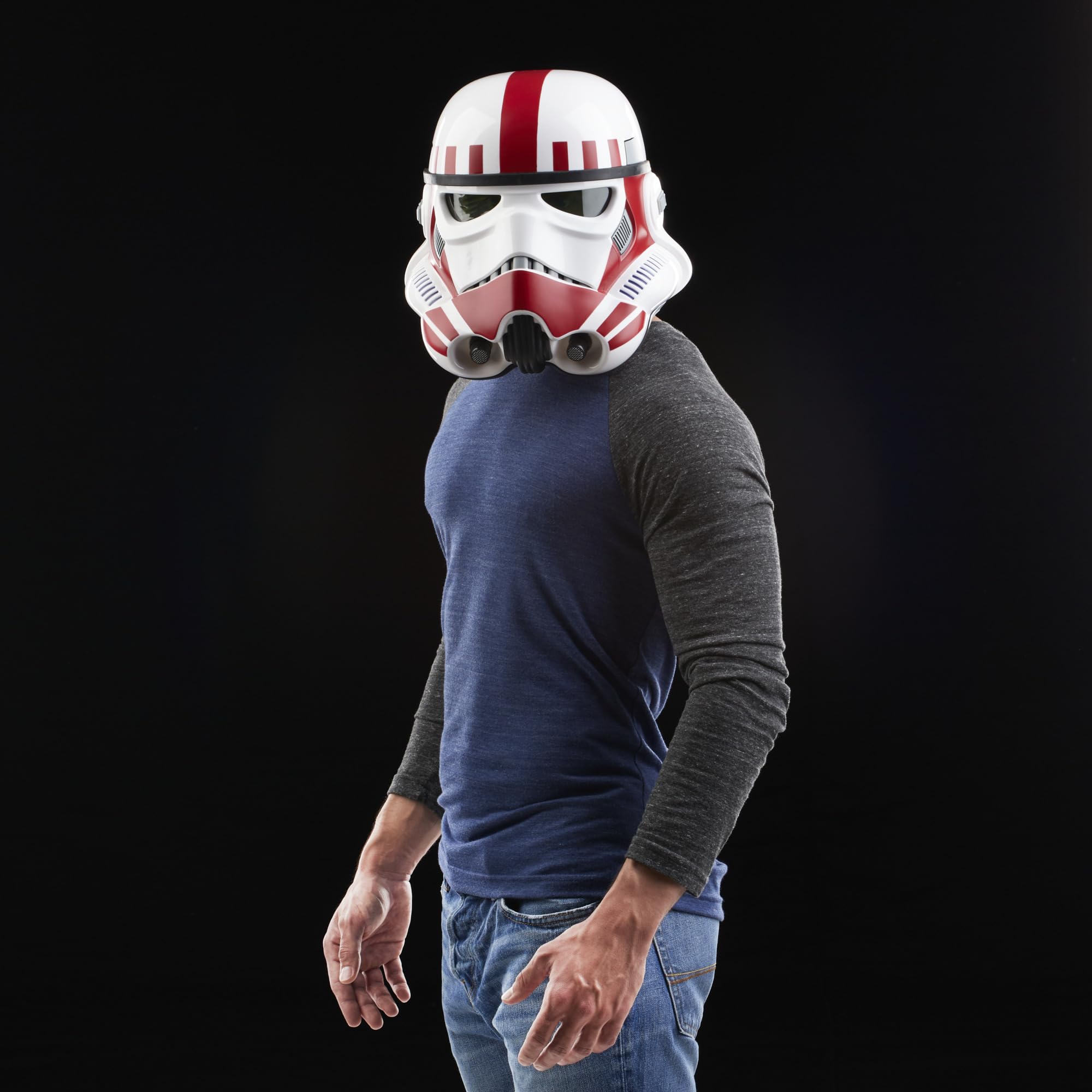 Star Wars Hasbro The Black Series, Casco Electrónico Imperial Shock Trooper, Battlefront II, Ropa de Juego, Distorsiona la Voz, Diseño Premium, Cosplay, Idea de Regalo para Adultos