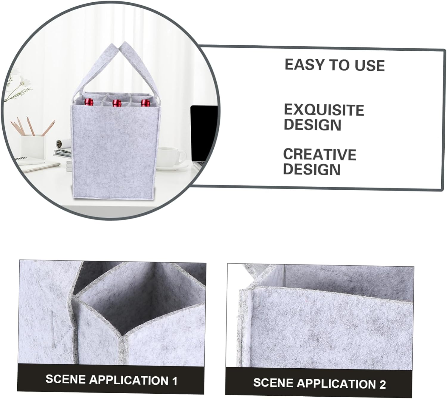 1pc Light Grey Red Wine Bottle Storage Pouch Versatile Wine Sleeve for Home Use Parties and Stylish and Practical