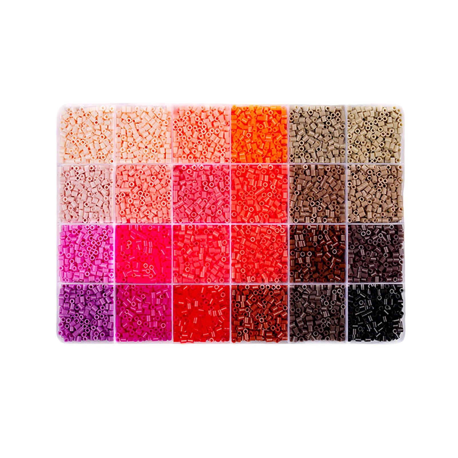 12000 Fuse Beads 2.6mm 24 Multicolour Iron Pixel Art Beads Craft Kit Kids DIY Activity Birthday Christmas Gift Set (BD, 19 * 13 * 2)