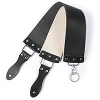 Vista 8 de Razor Strop – Barber's Latigo Leather Straight Razor Strop. Doble correa que será una gran adición para cualquier maquinilla de afeitar recta. Trazo