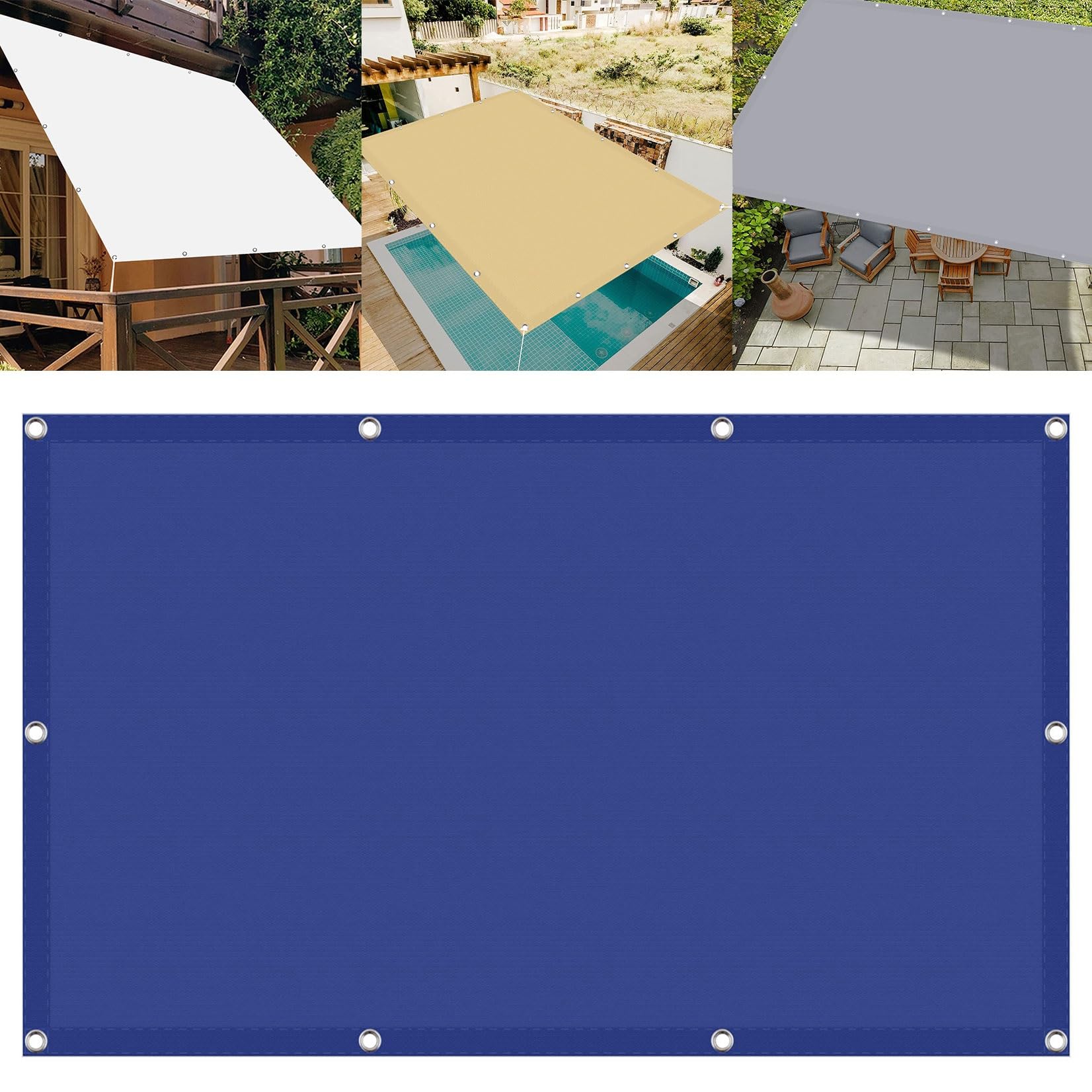 Toile d'ombrage contre le vent et la chaleur pour terrasse 1.5m
