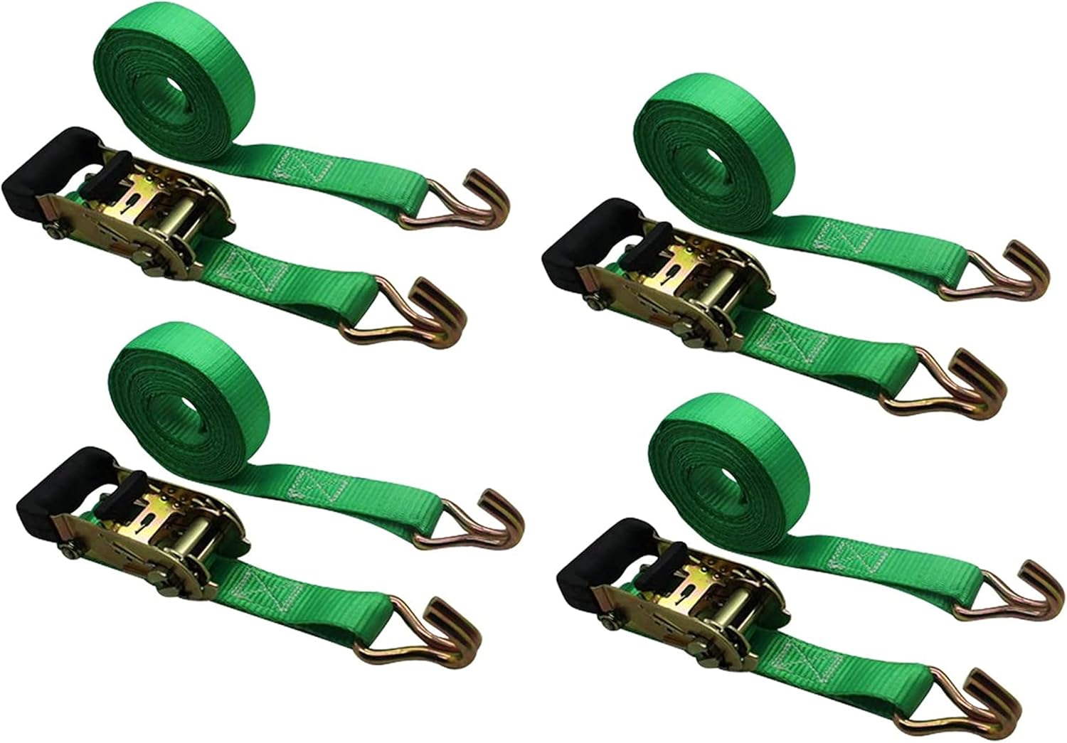 Ratchoox Ratchet Straps Heavy Duty Set of 4 (5m x 25mm) 1.5T Break