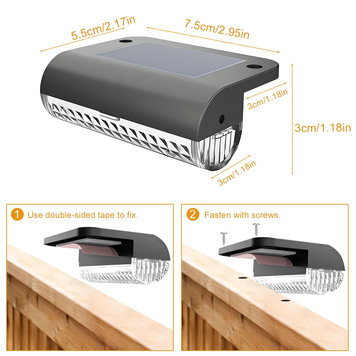 AGPTEK Solar Tuinverlichting, RGB Solar Wandverlichting voor Buiten met 5 Standen & 8 Kleuren, 24 uur Batterijduur, IP65 Waterdicht voor Tuin, Terras, Muur, Tuindecoratie, 4 Pack