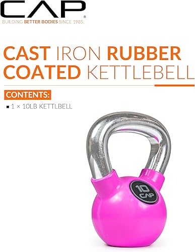 Miniatura 10 de CAP Barbell Pesa rusa recubierta de goma con mango cromado