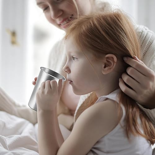 Miniatura 9 de Vasos de acero inoxidable de alta calidad de 10 onzas (paquete de 4) vasos de metal de primera calidad, vaso apilable duradero