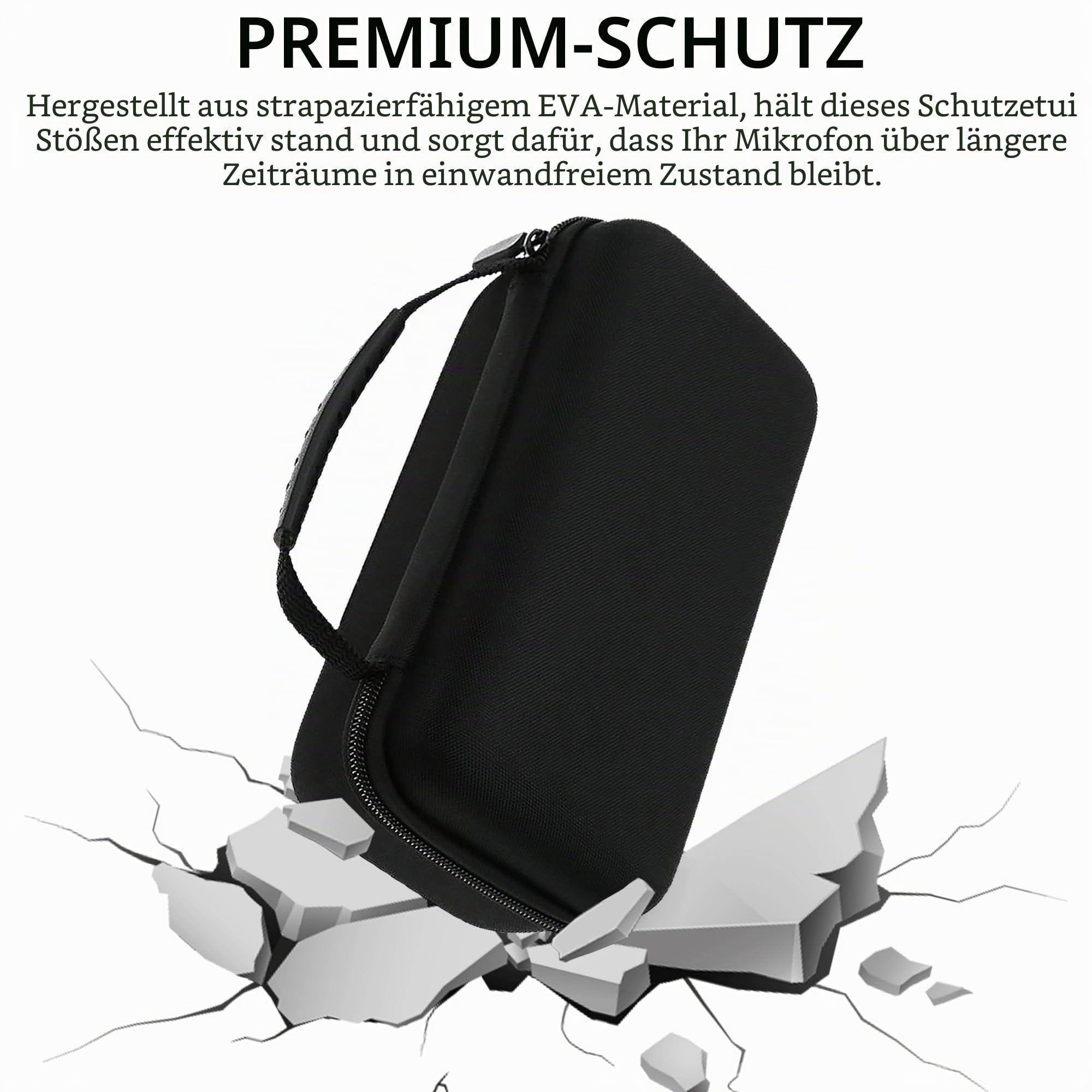 Musiin Videomikrofontasche kompatibel mit Blackstar Beam Mini, Rode VideoMic Pro, VideoMic Pro+ Plus DSLR-Mikrofonkamera-Schutzhülle, einfach zu transportieren (schwarz)