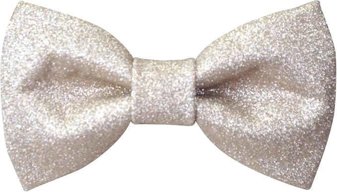 Holiday & Fine Occasion Men's Plain Color Pre-tied Bow Tie and Pocket Square Set | Glitter Sparkling Bow Tie set for men and women | CK Bow Tie