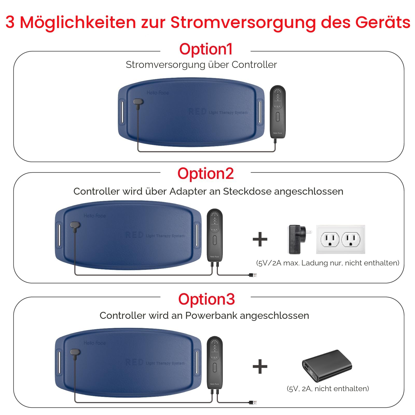 Rotlicht Therapie Gürtel mit Dreifach-Chip LEDs – 43 x 20 cm Infrarot Lichttherapie Pad für Bauch, mit Fernbedienung, 660nm & 850nm, weiches Leder für Muskelentspannung & Schmerzlinderung