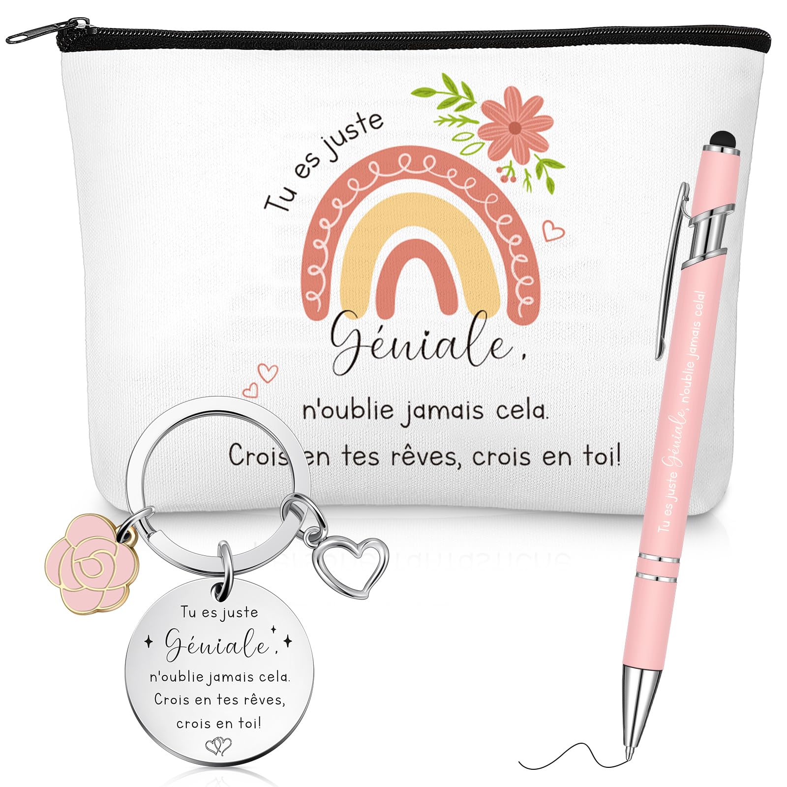Xuniea Cadeau De Sage-Femme Trousse De Maquillage Sage-Femme Sac à Cosmétiques Sage-Femme Merci Sage-Femme Porte-Clés Carte De Remerciement Avec Enveloppe Cadeau De Remerciement Pour Sage-Femme