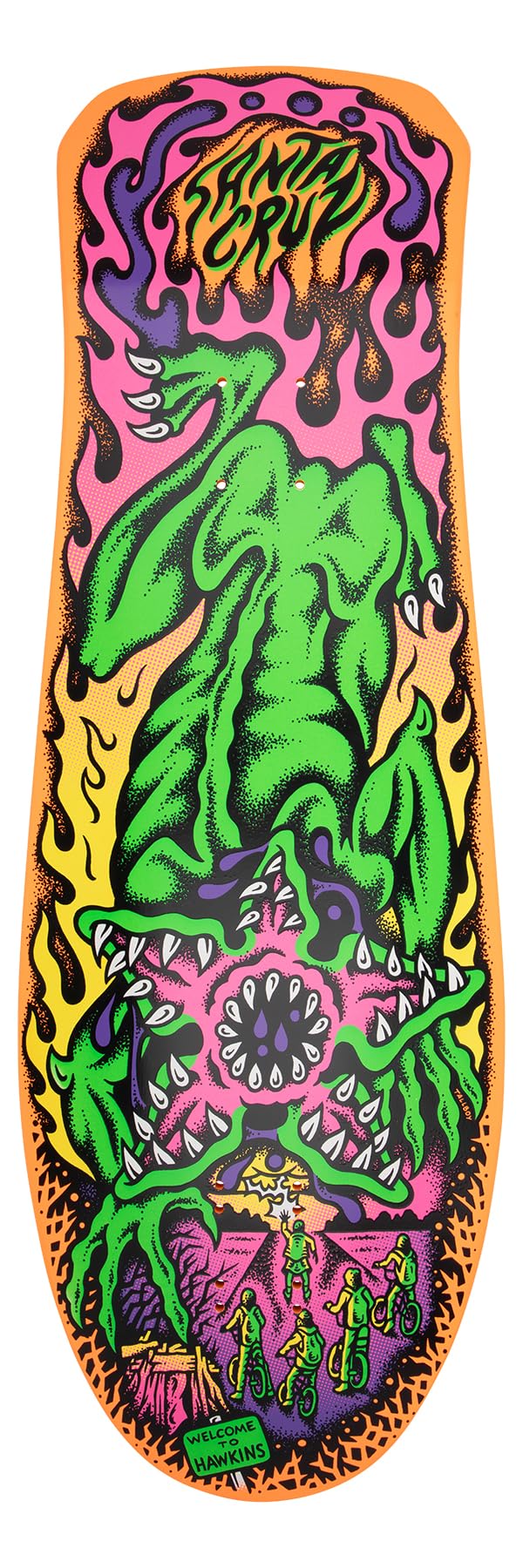 SANTA CRUZ Stranger Things Salba Demogorgon Planche de skateboard 26,2 x 79 cm
