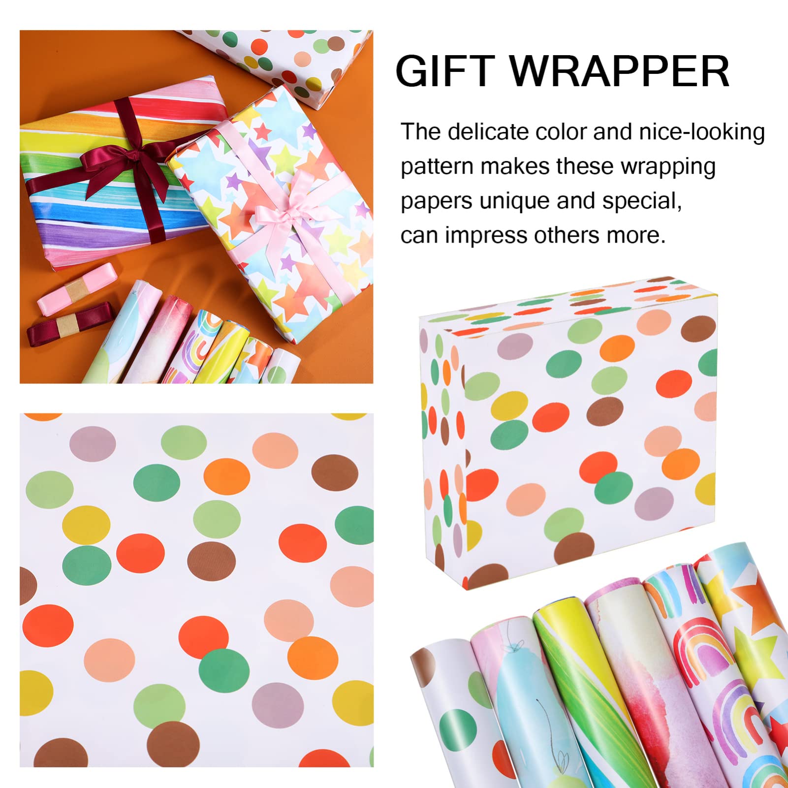 Operitacx 1juego Papeles De Para Cumpleaños Con Ribbons Embalaje Para Manualidades y Decoraciones De Fiesta