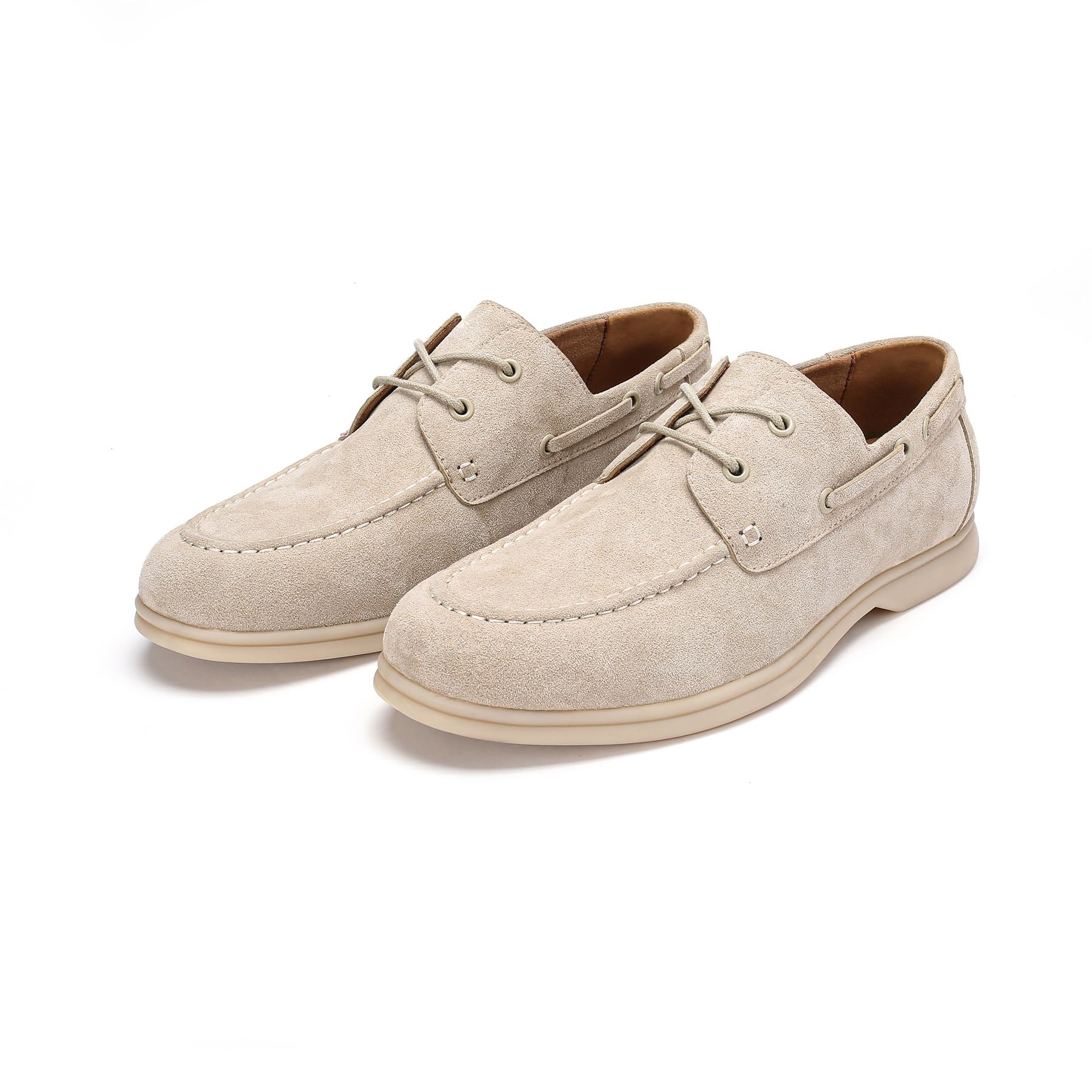Allthemen Scarpe da Barca Uomo Casual Mocassini Classic Boat con Lacci Sneker Scamosciato Morbido Leggero