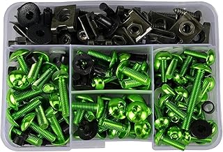 に適合するスズキ バンディット1200 1250S GSF600S GS1000 ハヤブサ GSX1300RA Vストローム1000 650用 オートバイ用ボルト・ネジ フェアリングボルトキット ナット ナット ボルトセット(緑)