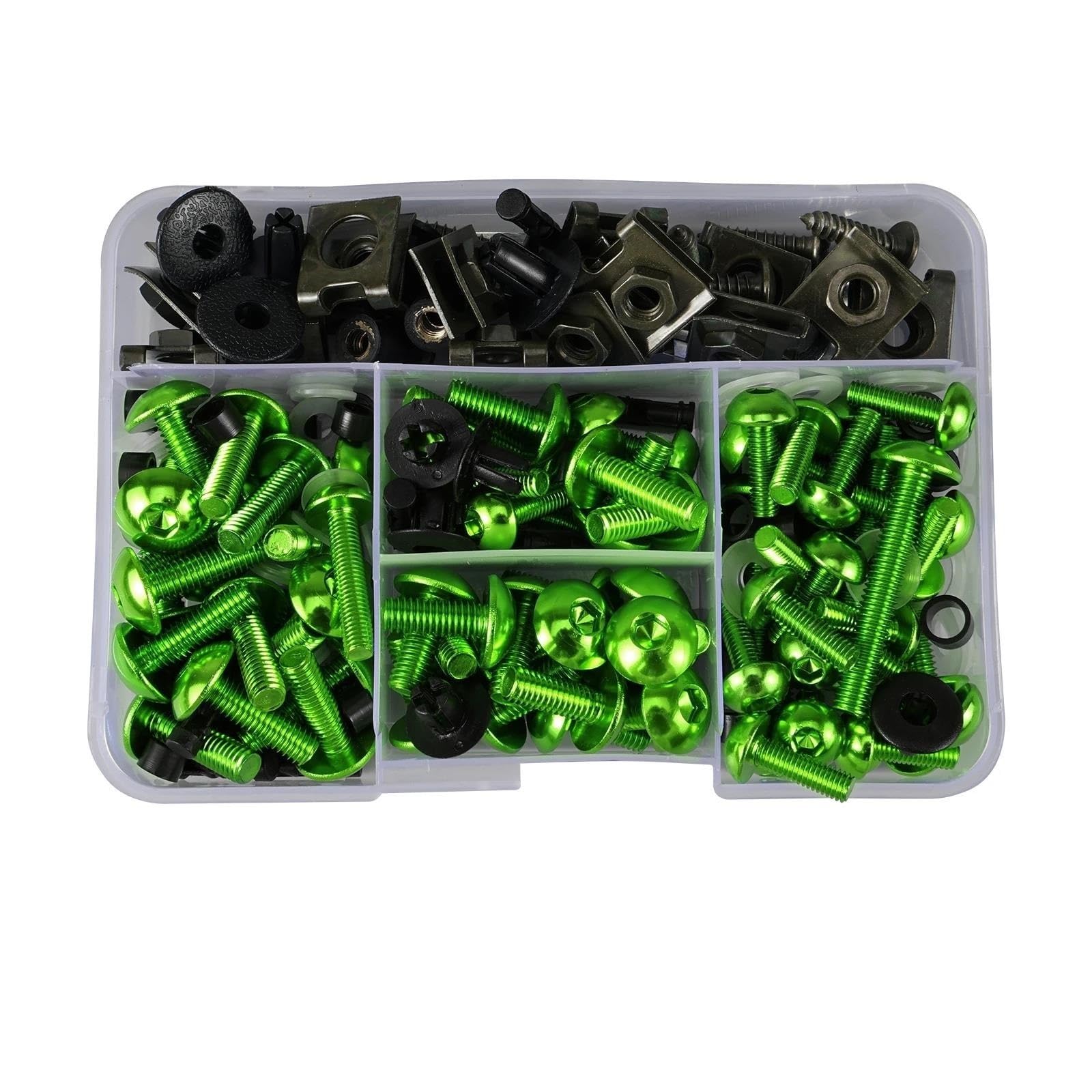 Kit 177 Boulons Et Vis De Carénage Pour Suzuki RG125, RG150, RGV250, GSX1250FA - Argent - Écrous Pare-Brise Inclus - 7