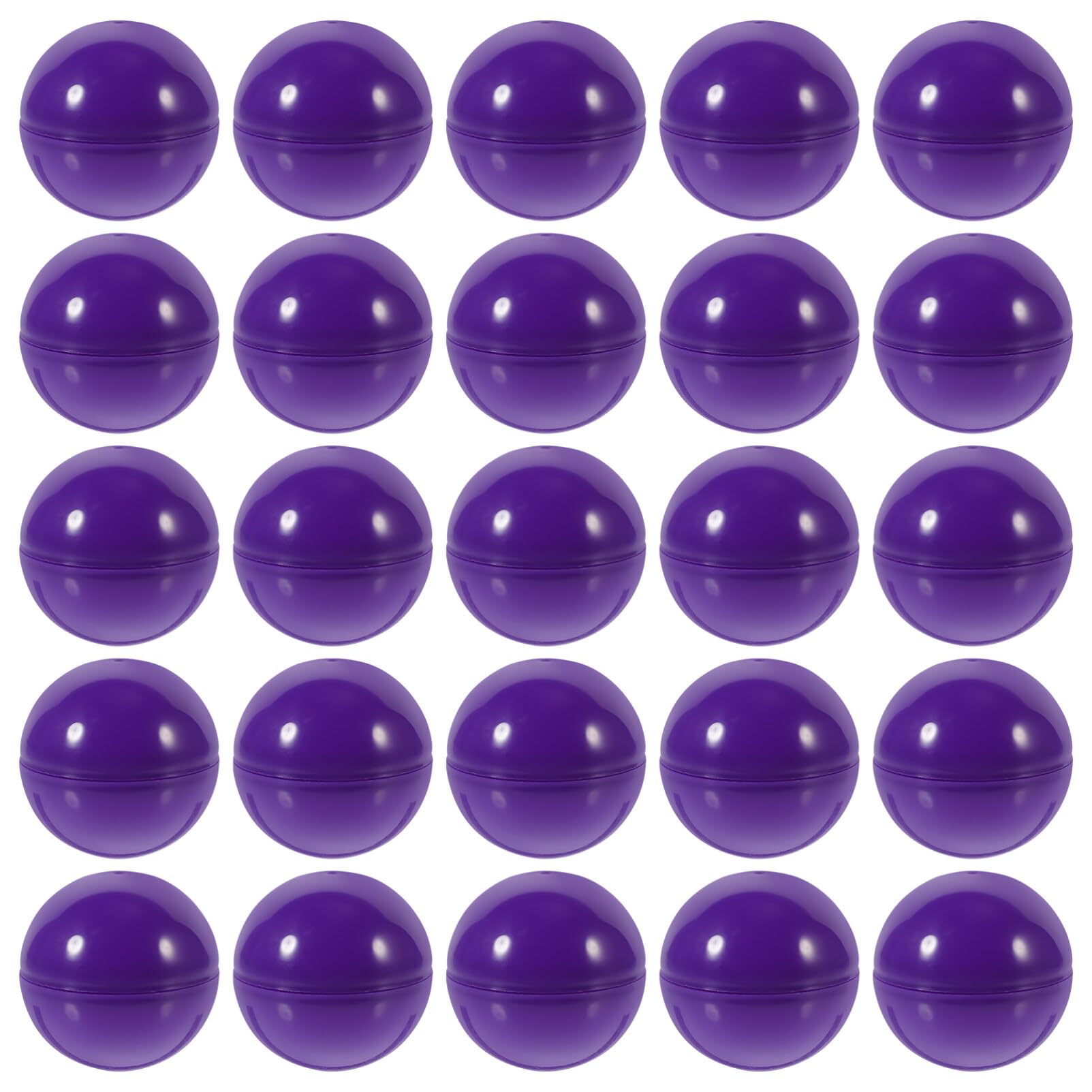 MAGICLULU 50pcs Ball Capsule Empty Ball Bingo Ball Replacement Clear Ornament Ball Plastic Ball Props Bingo Calling Ball Balls for Home Party Toys Game Props To Open Pvc Purple