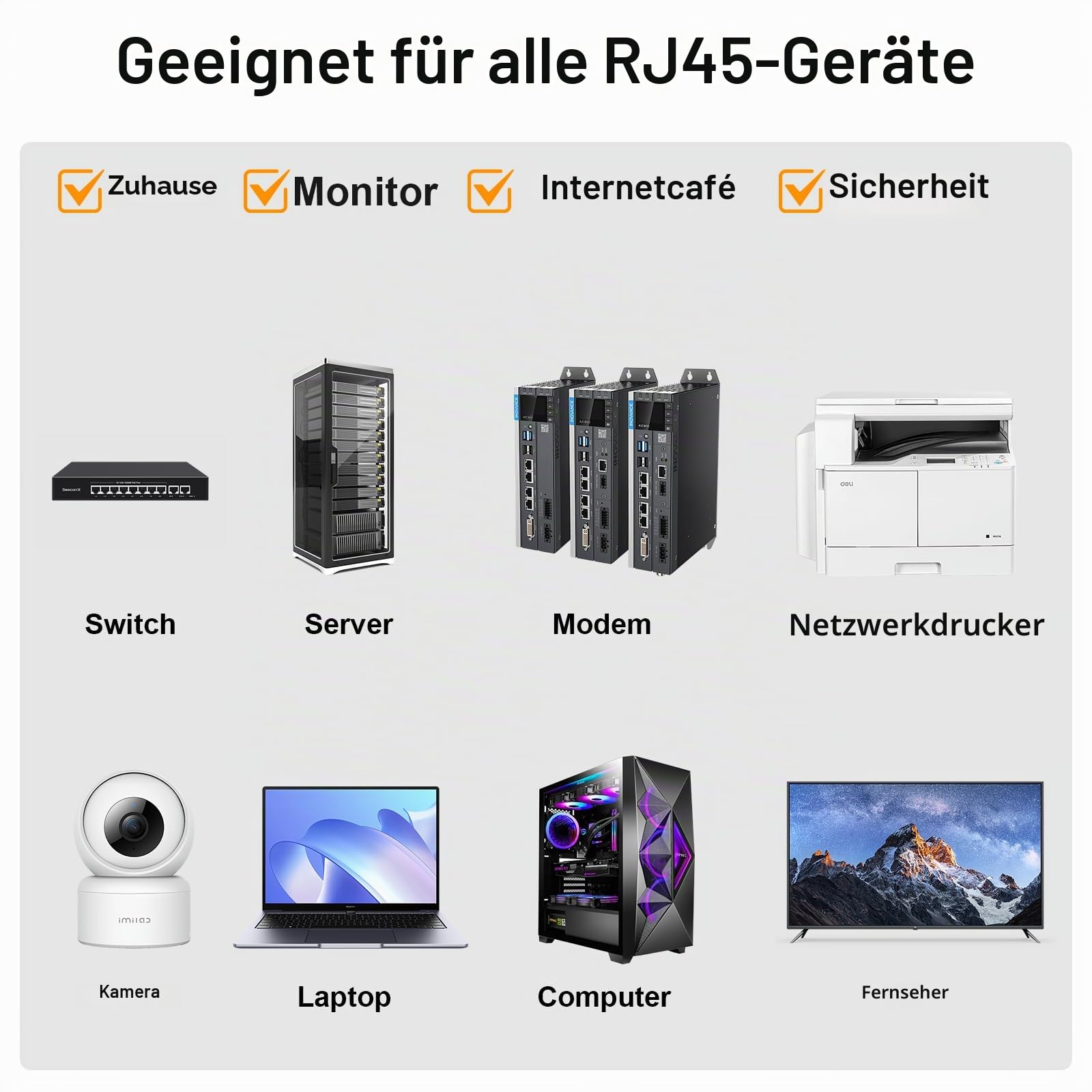 Cat6 LAN Kabel Netzwerkkabel 200m UTP 26AWG 500MHz - Kabelrolle für Verkabelung, Büro & Gaming, Cat.6